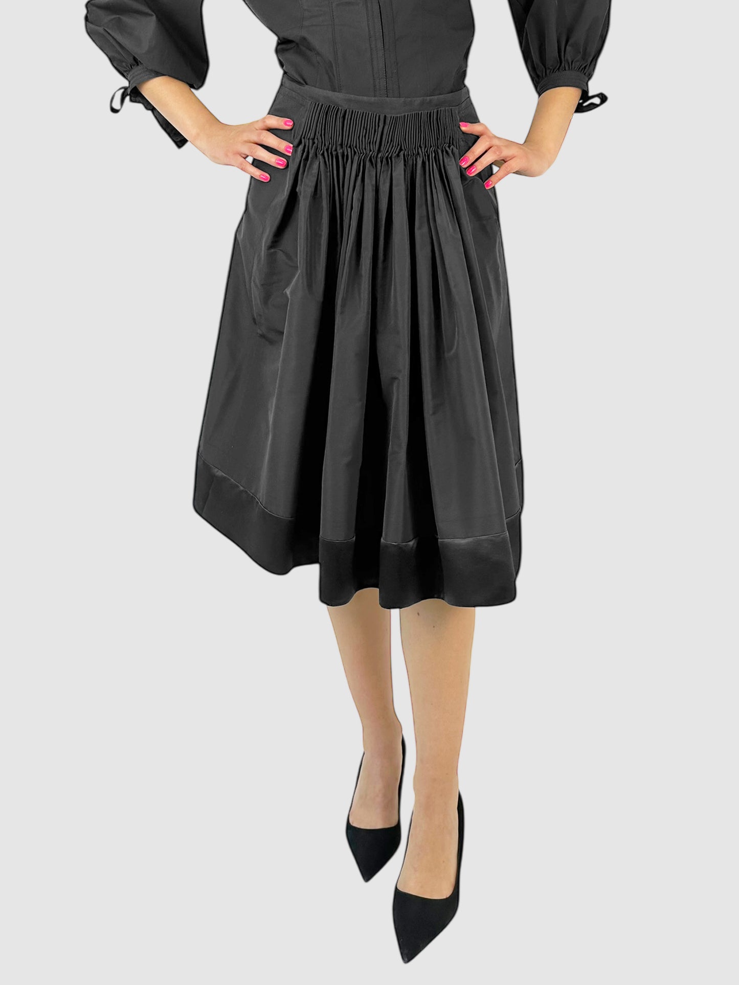 Pleated Midi Skirt