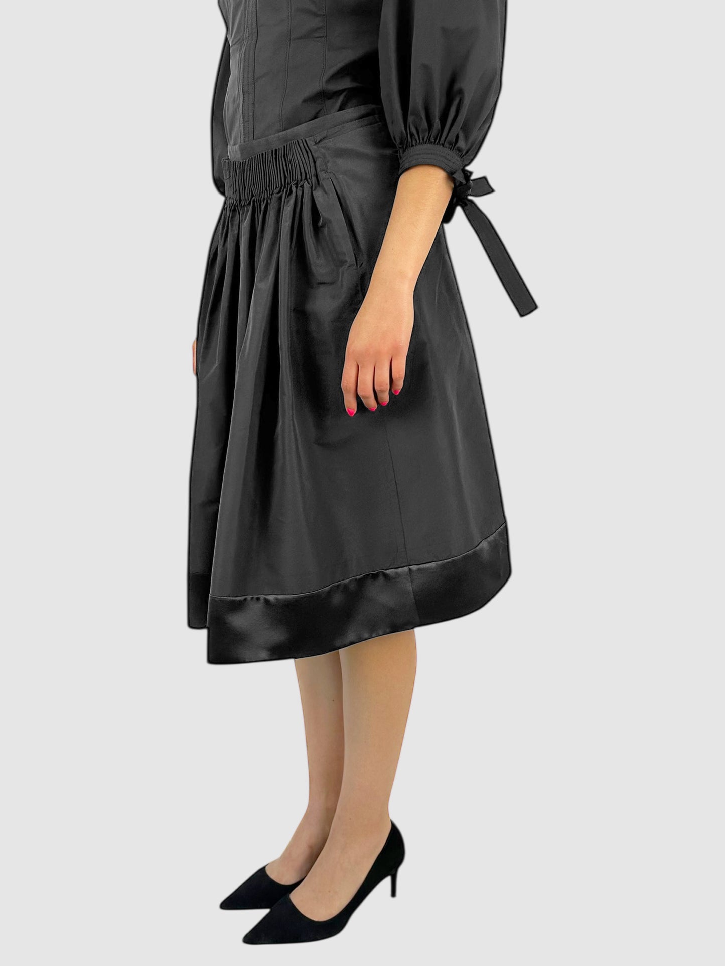 Pleated Midi Skirt
