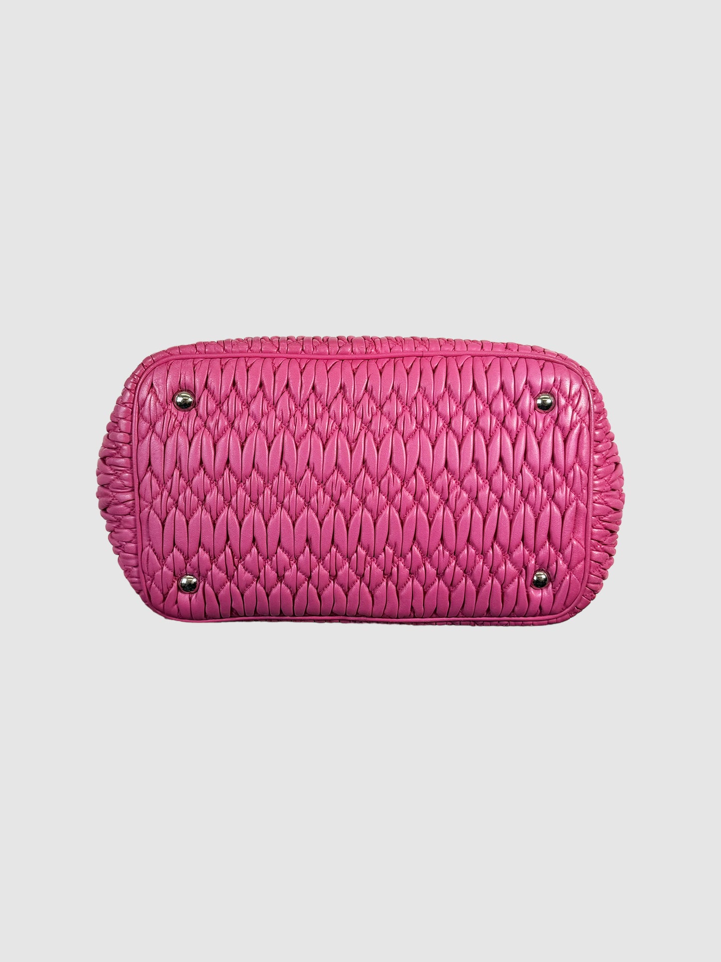 Matelassé Nappa Leather Crystal Satchel