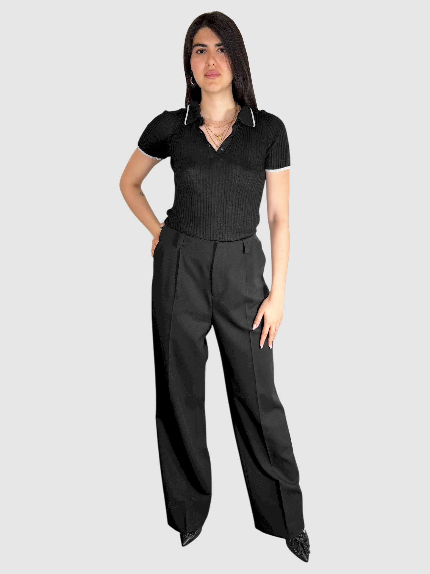 Pleated Wool Pants