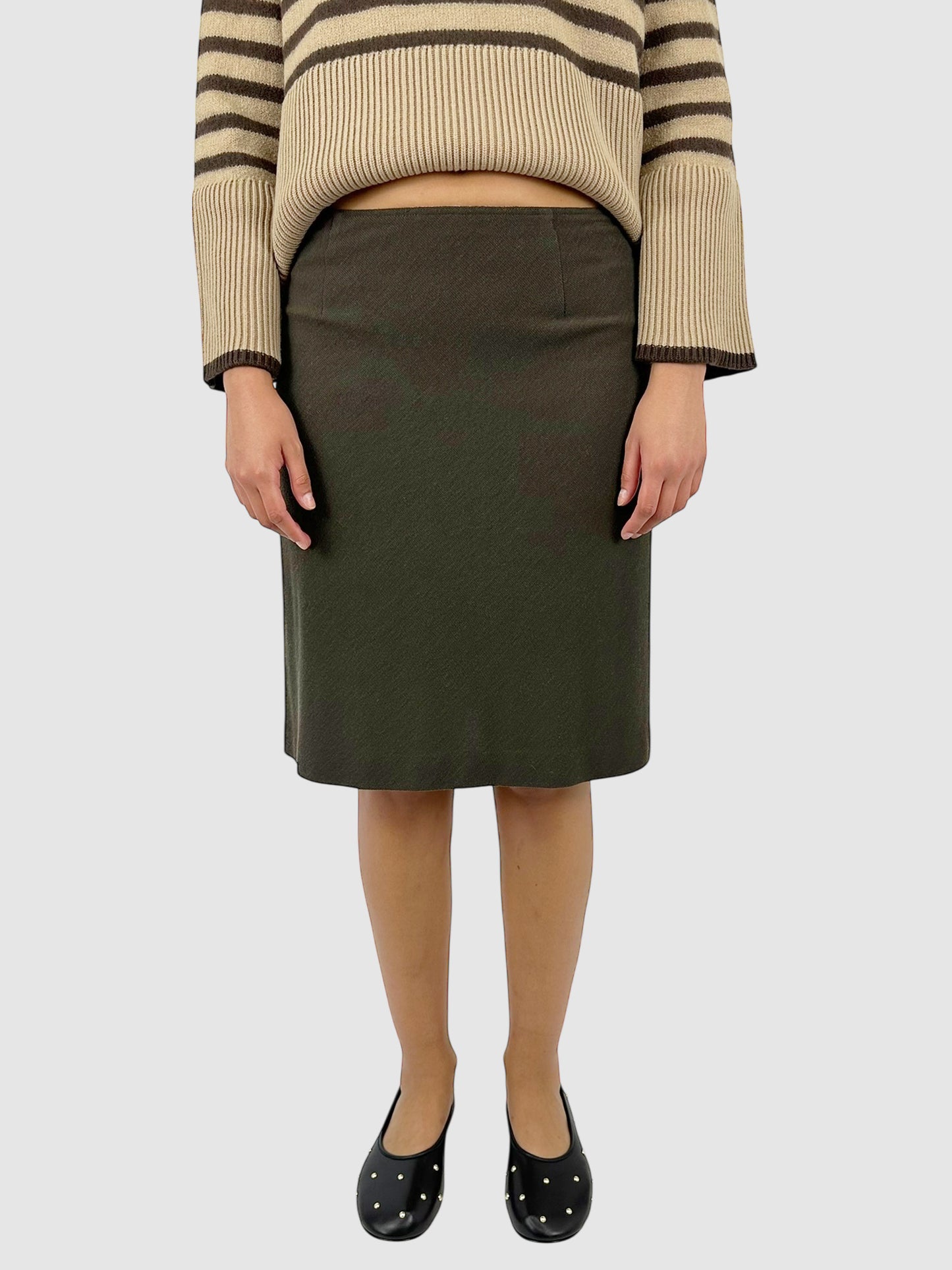 Wool Midi Skirt