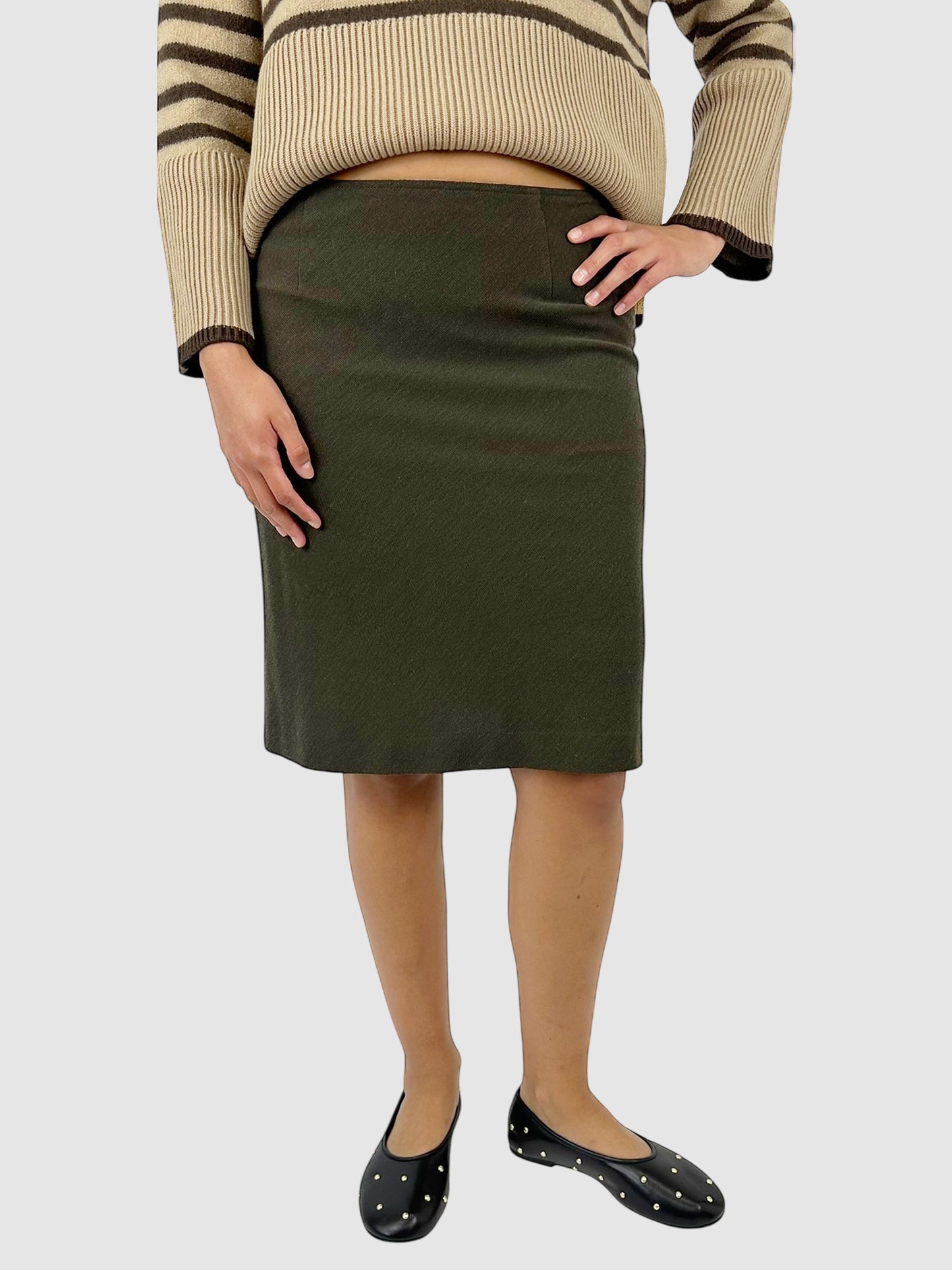 Wool Midi Skirt