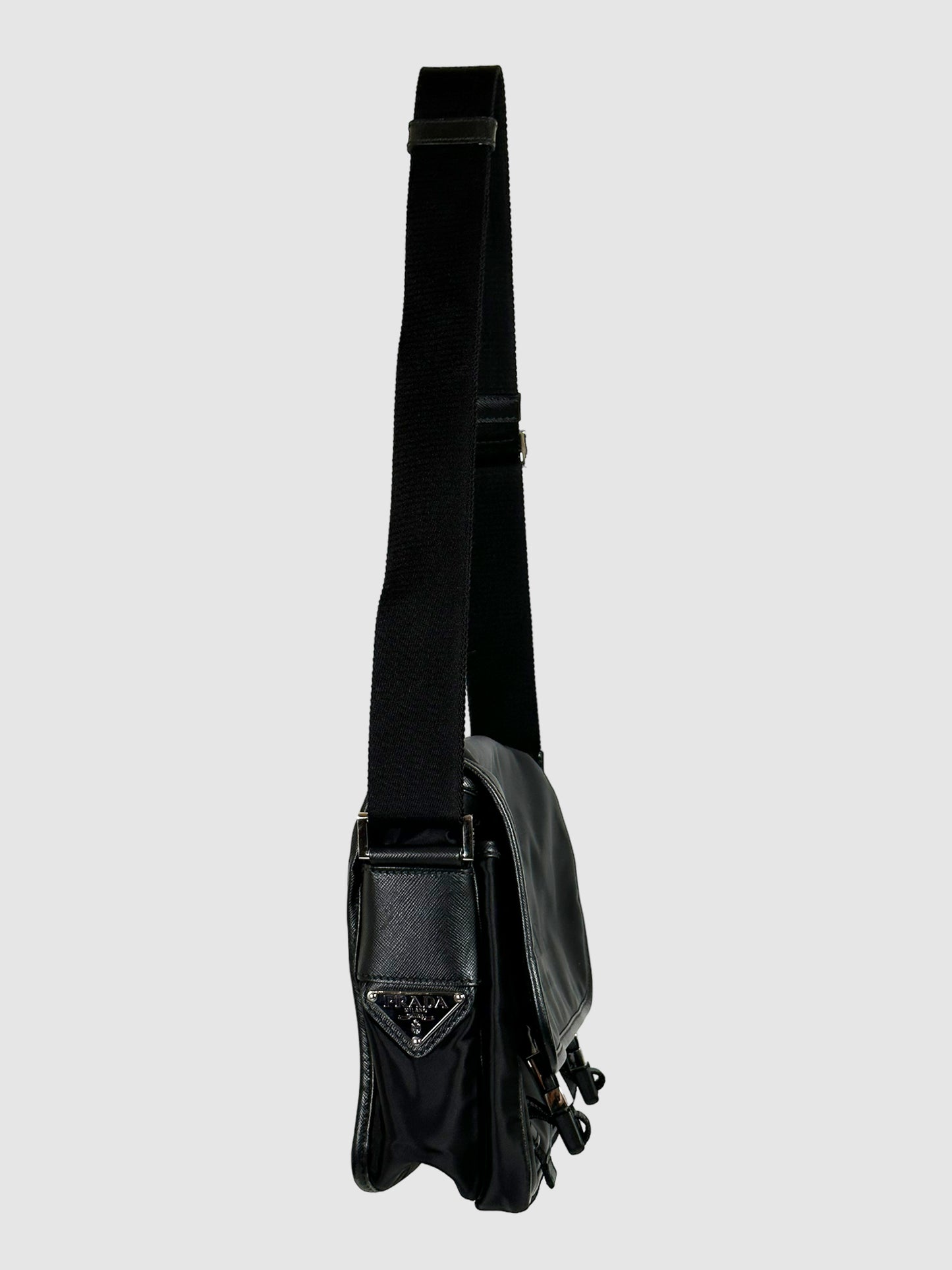 Prada Tessuto Logo Messenger Bag