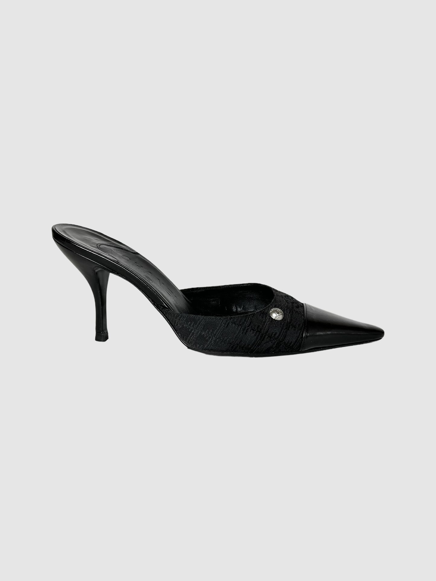 Chanel Travel Line Mule Pumps luxury designer resale secondhand consignment