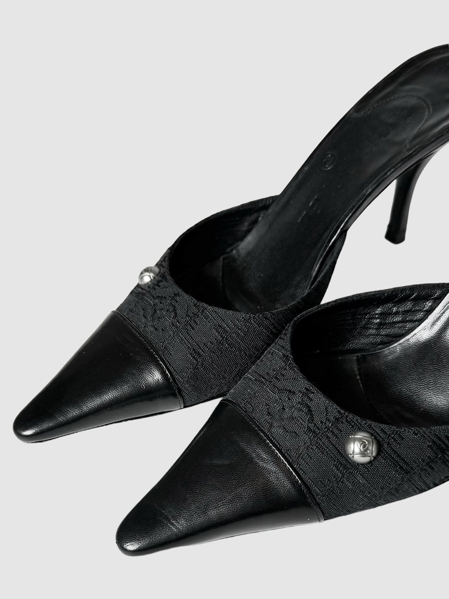 Chanel Travel Line Mule Pumps luxury designer resale secondhand consignment