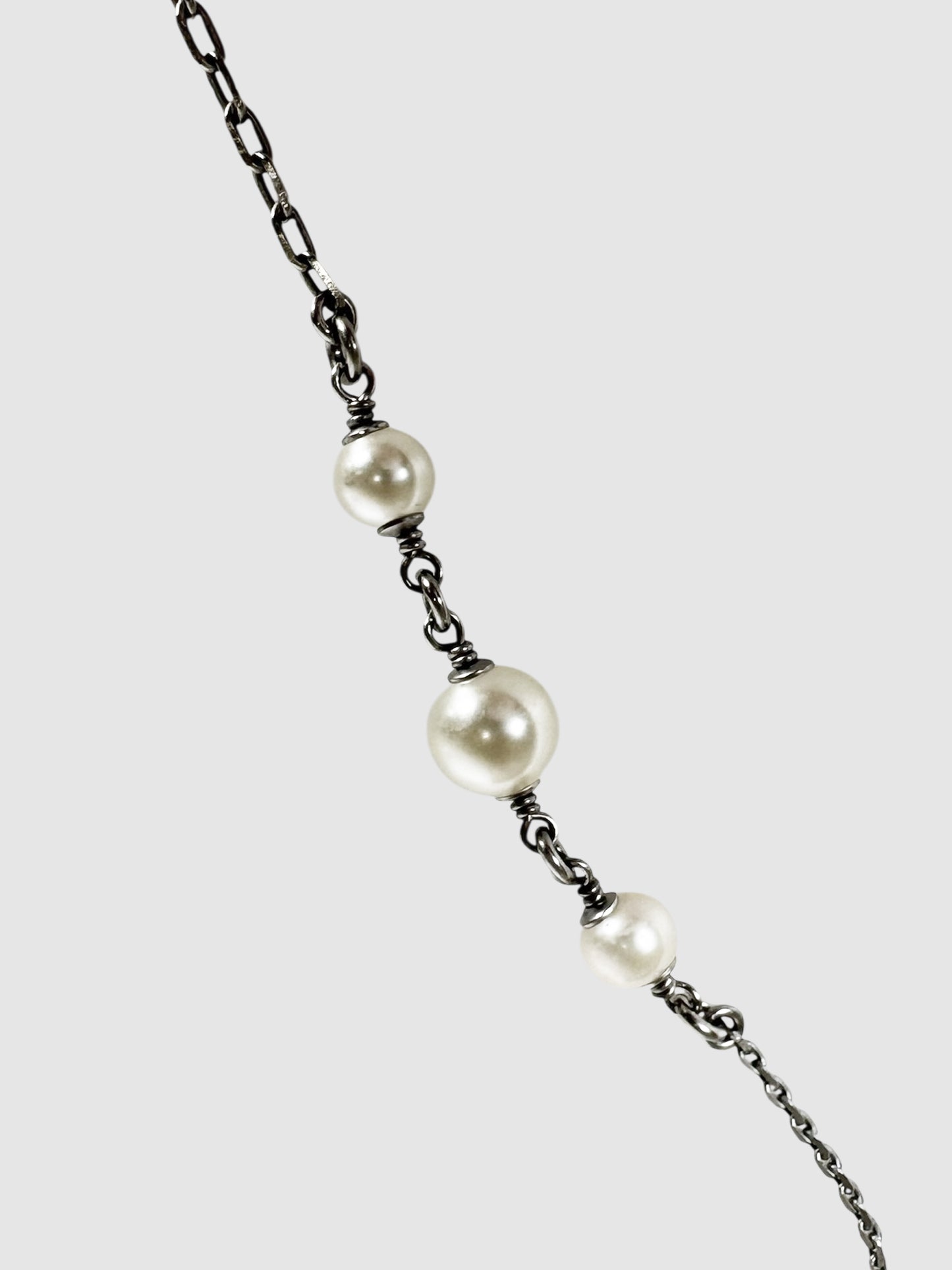 2018 Pearl Crystal CC Necklace