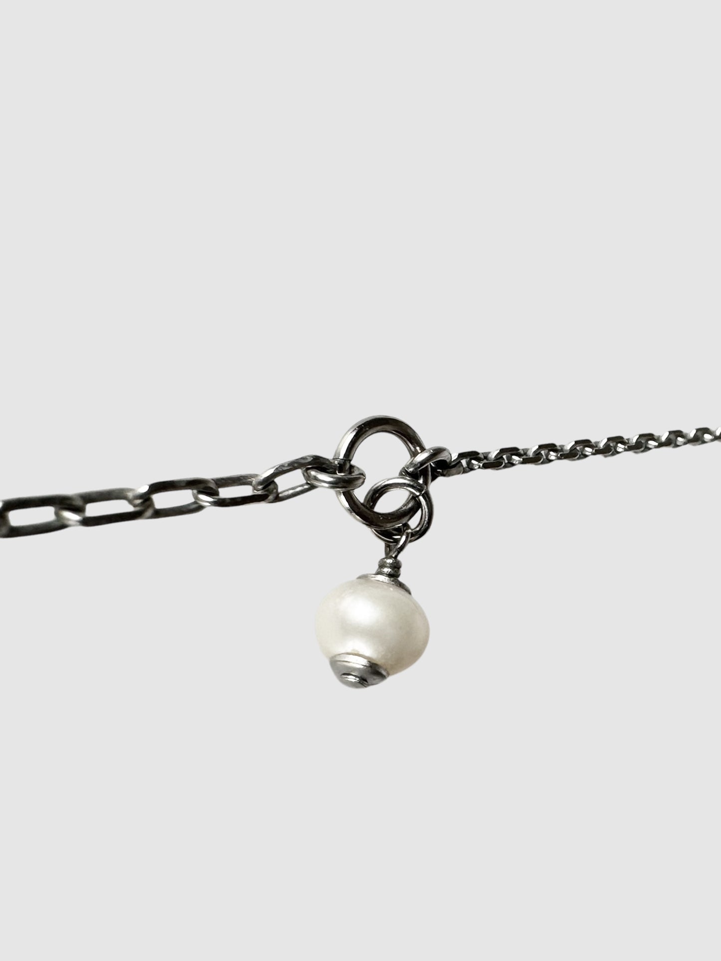2018 Pearl Crystal CC Necklace
