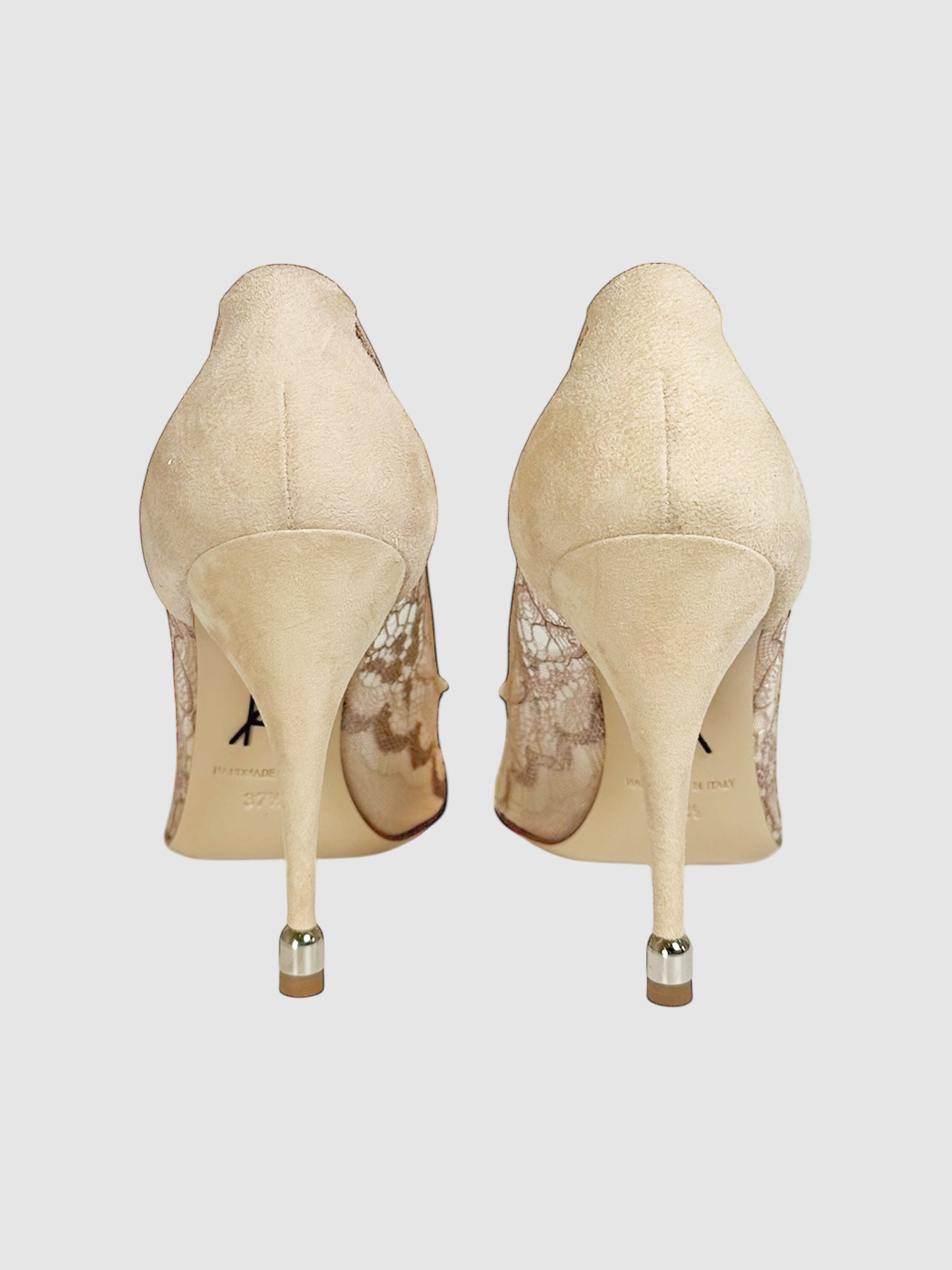 Lace Pointed-Toe Pumps