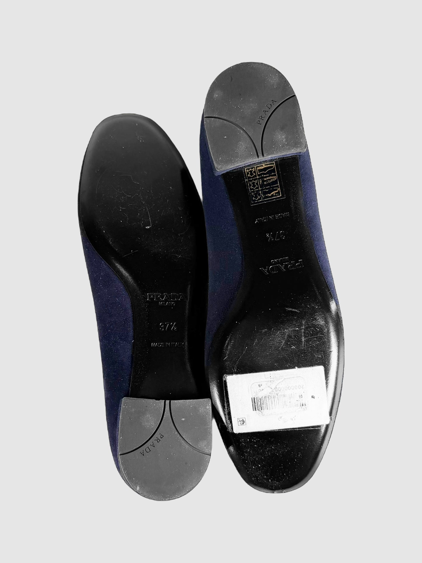 Suede Buckle Flats