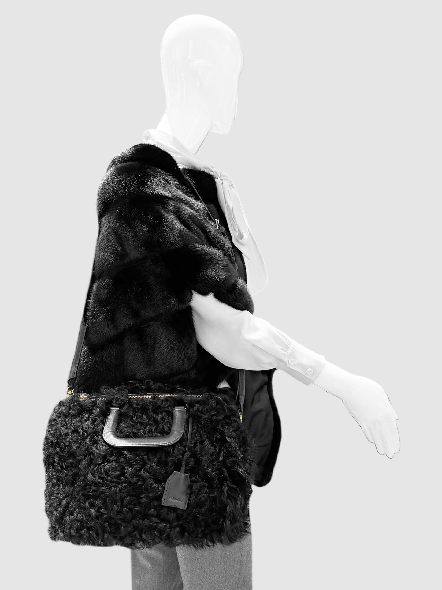 Shearling Handle Bag