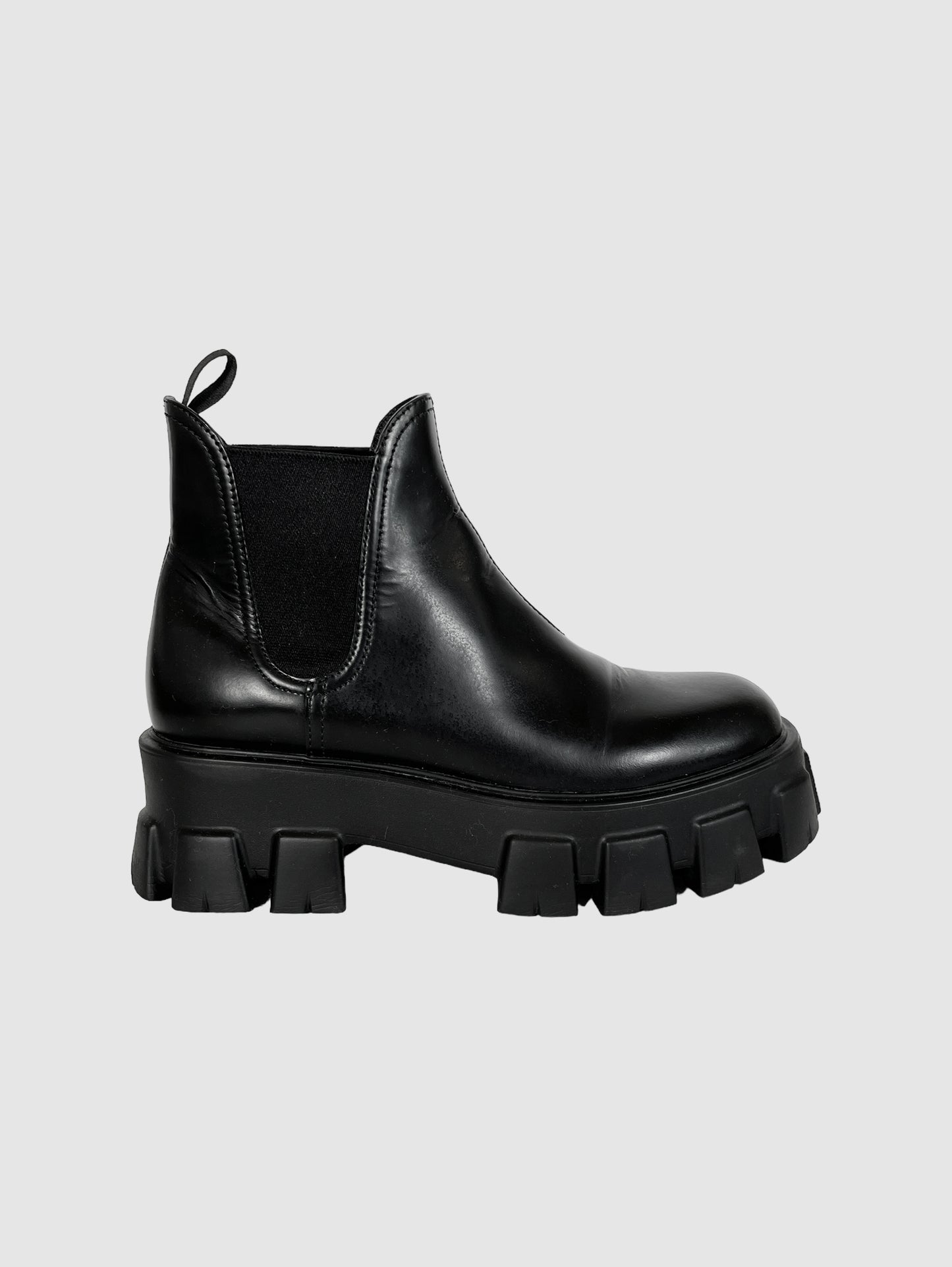 Prada Leather Ankle Boots - Size 39