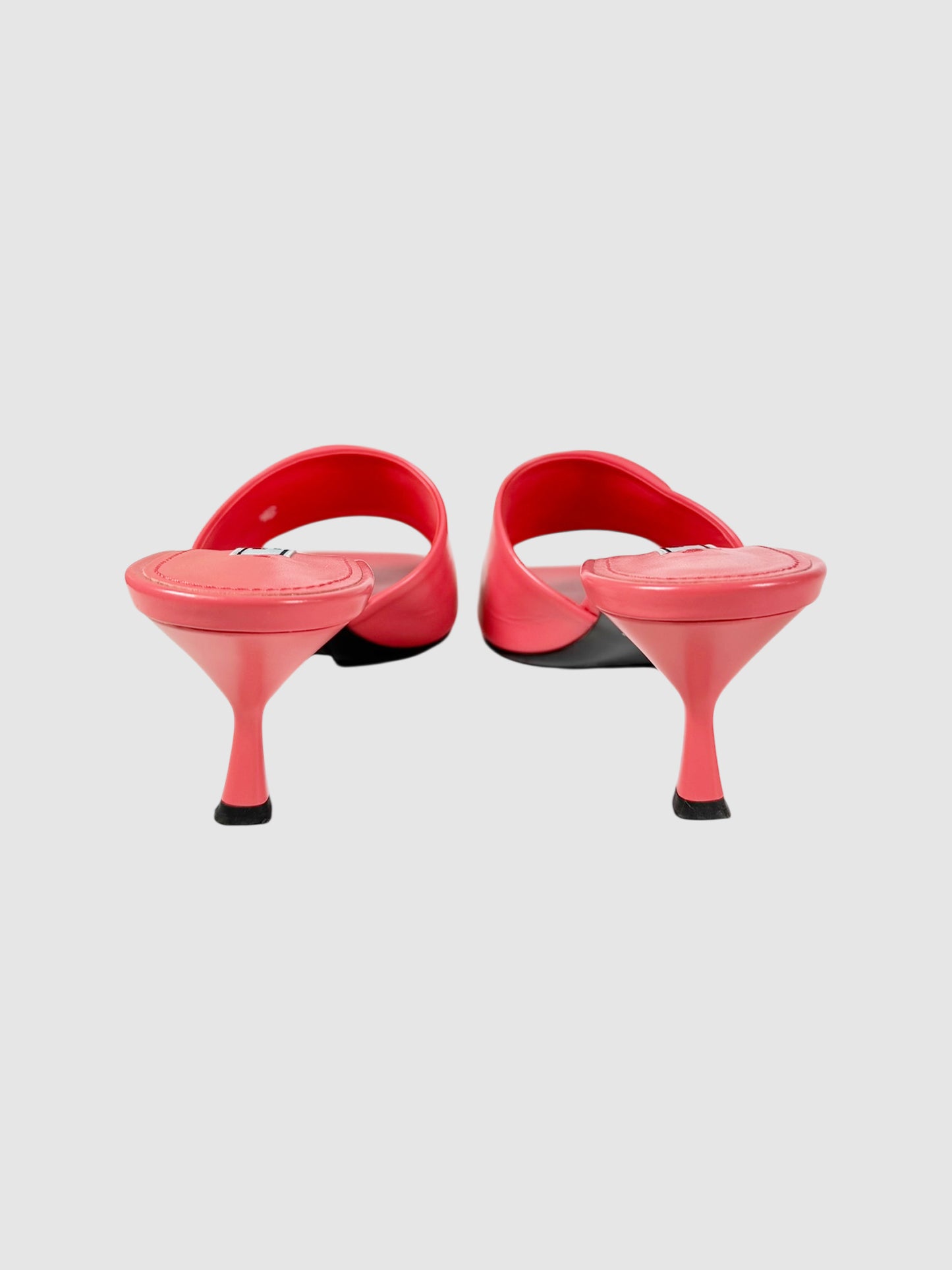Logo Leather Mules