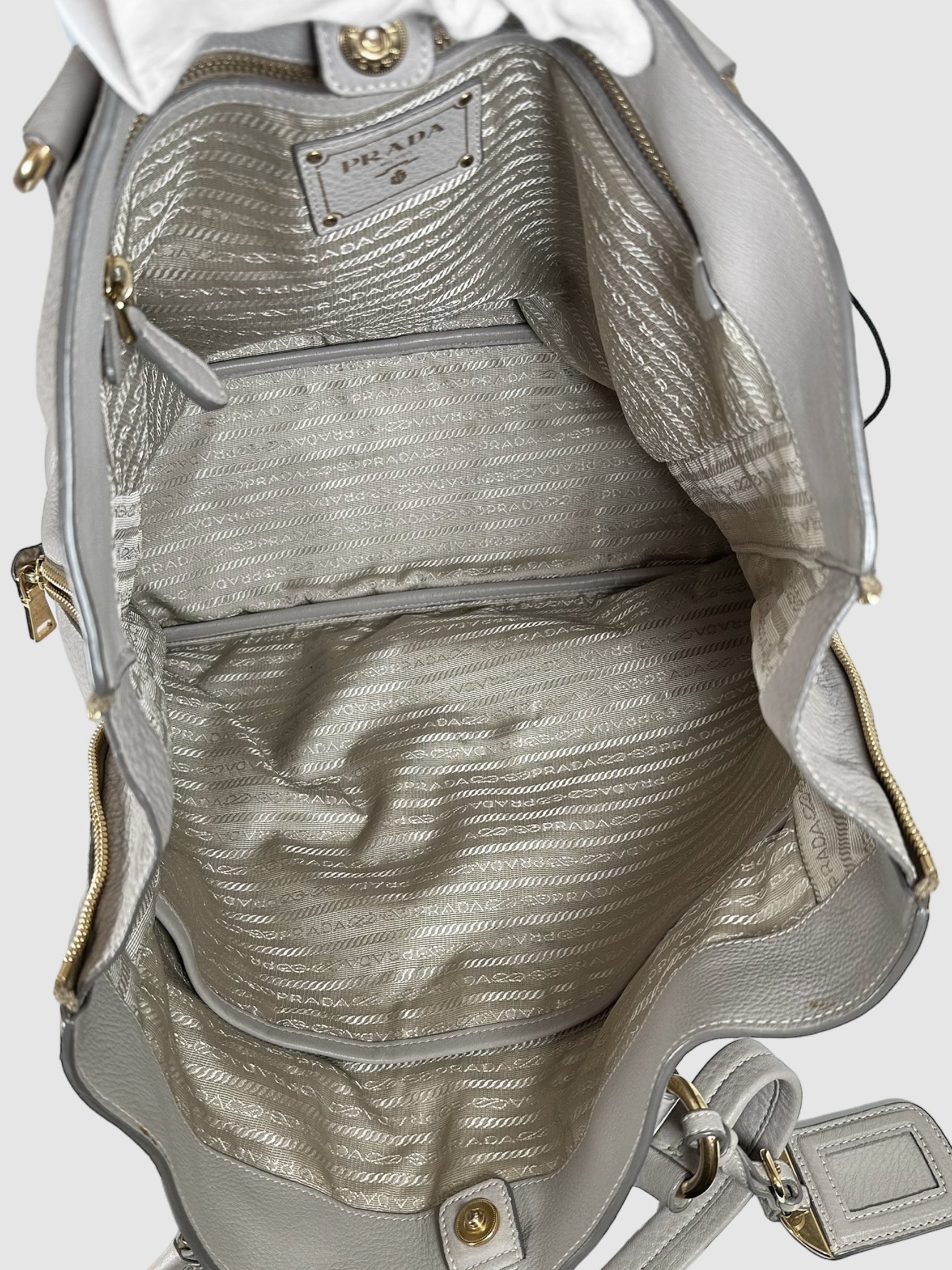 Vitello Daino Side Zip Tote Bag