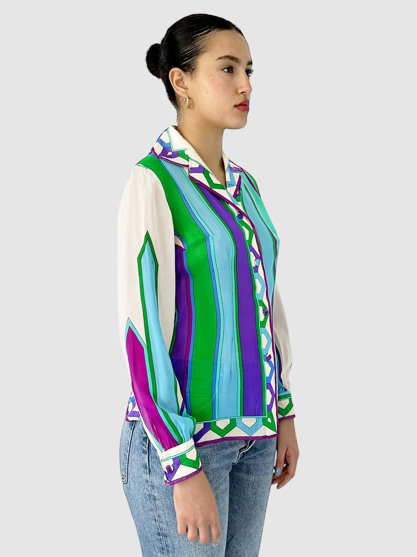 Silk Patterned Top