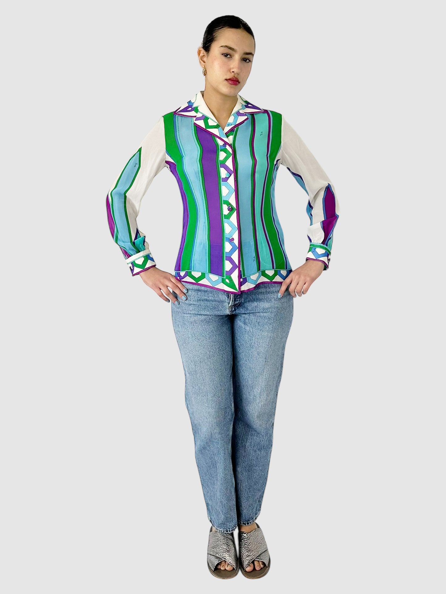 Silk Patterned Top