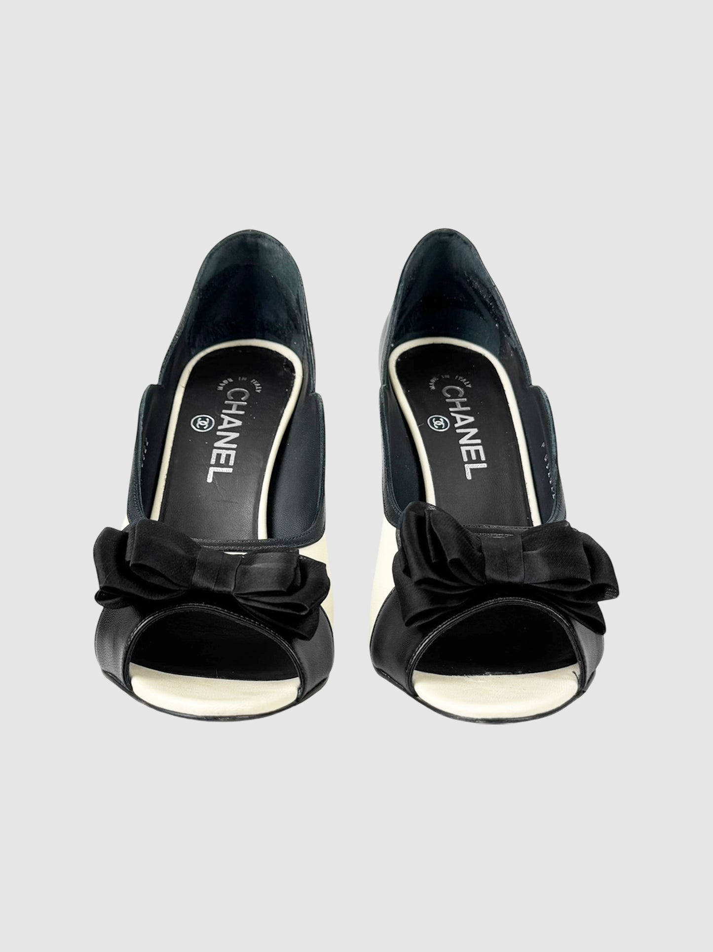 Two-Tone Leather Pumps