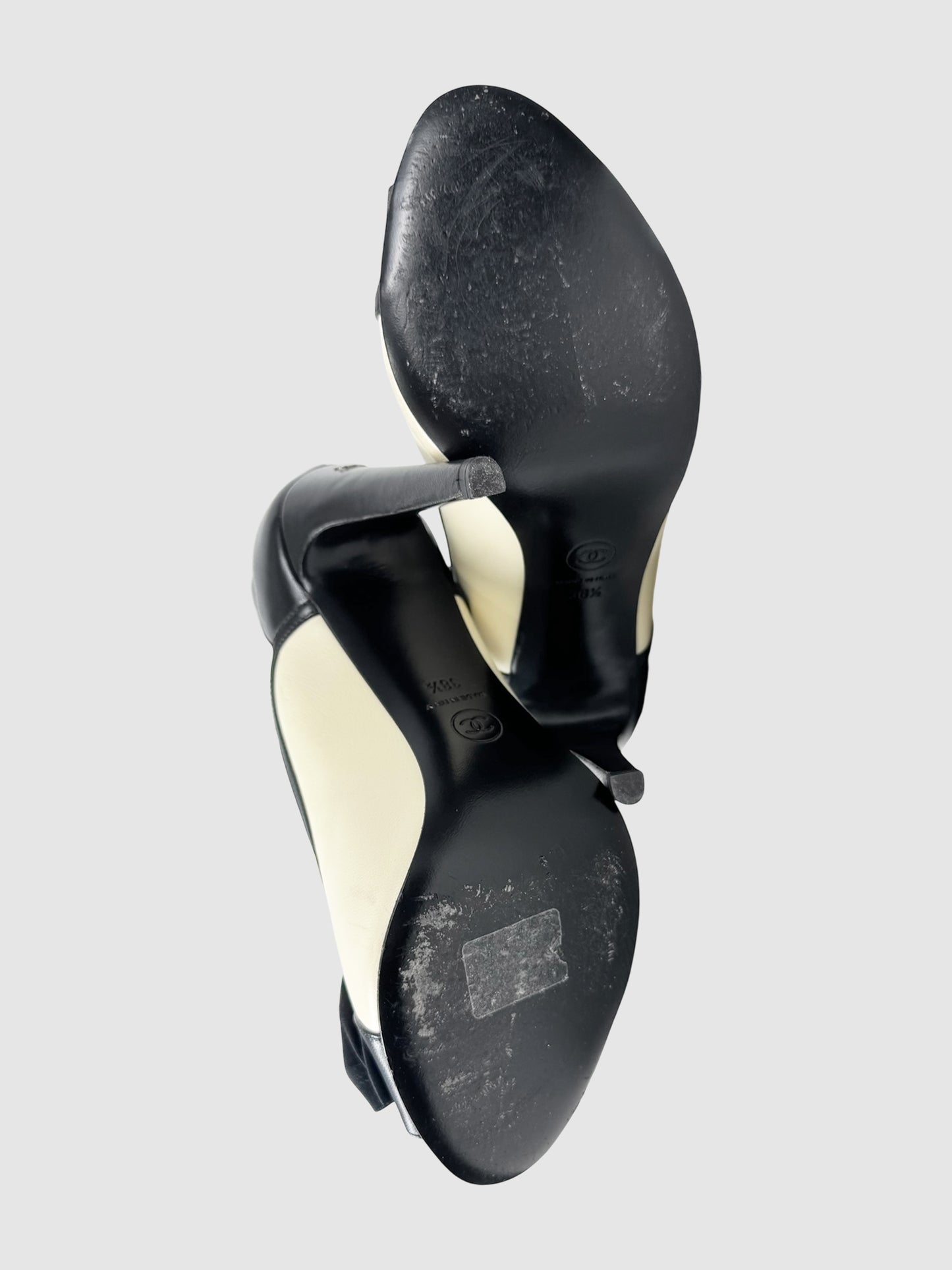 Two-Tone Leather Pumps