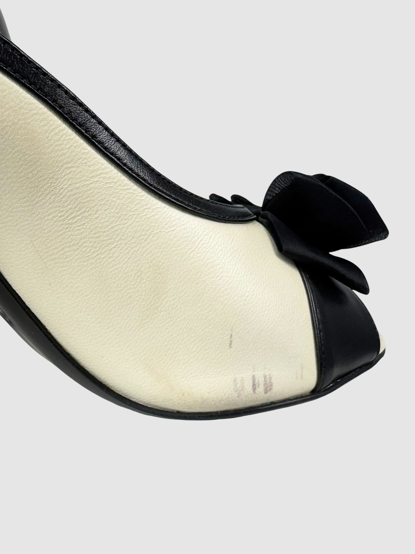 Two-Tone Leather Pumps
