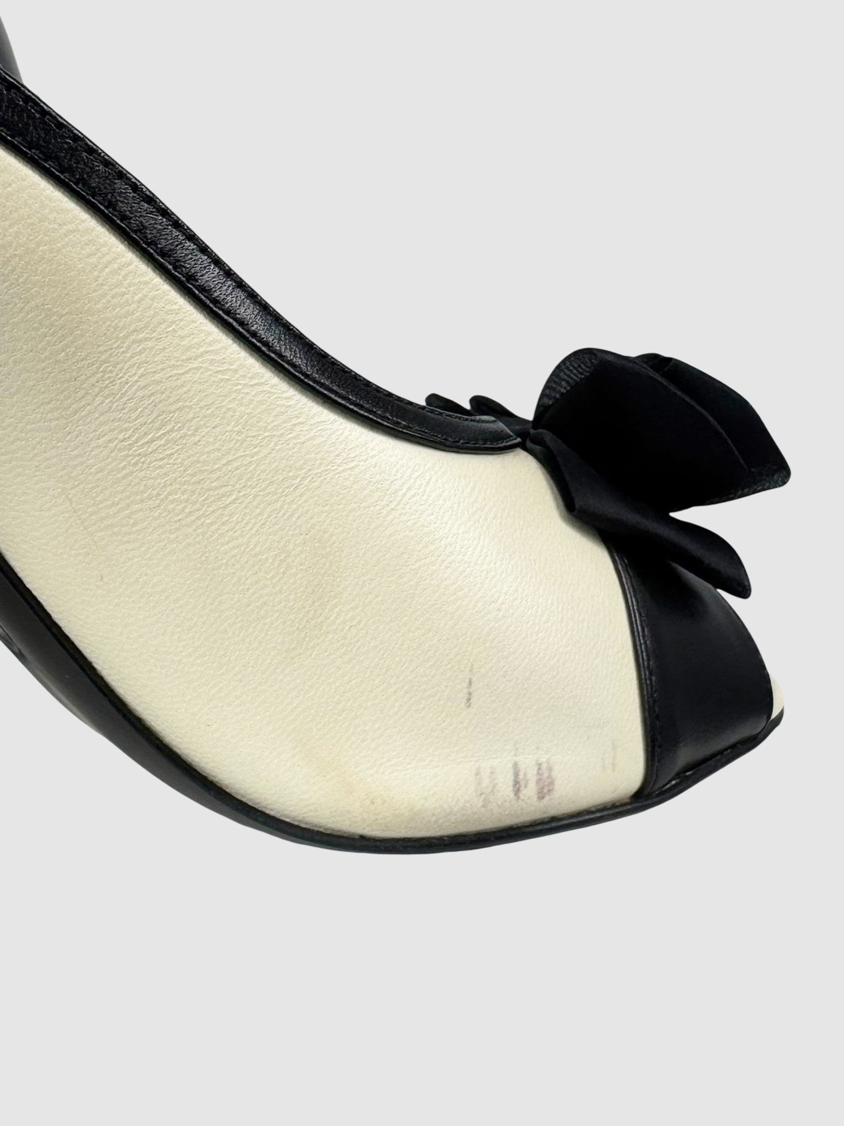 Two-Tone Leather Pumps