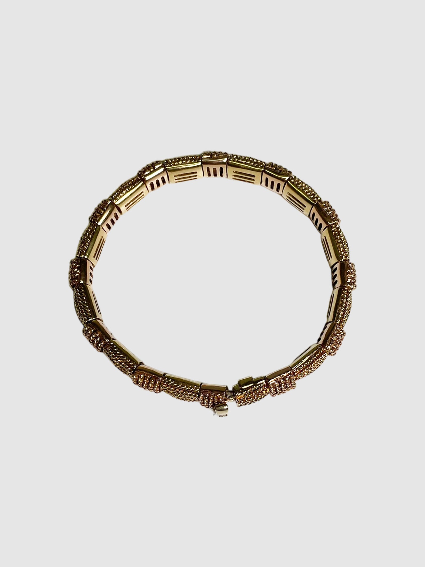 18K Gold Narrow Woven Bracelet