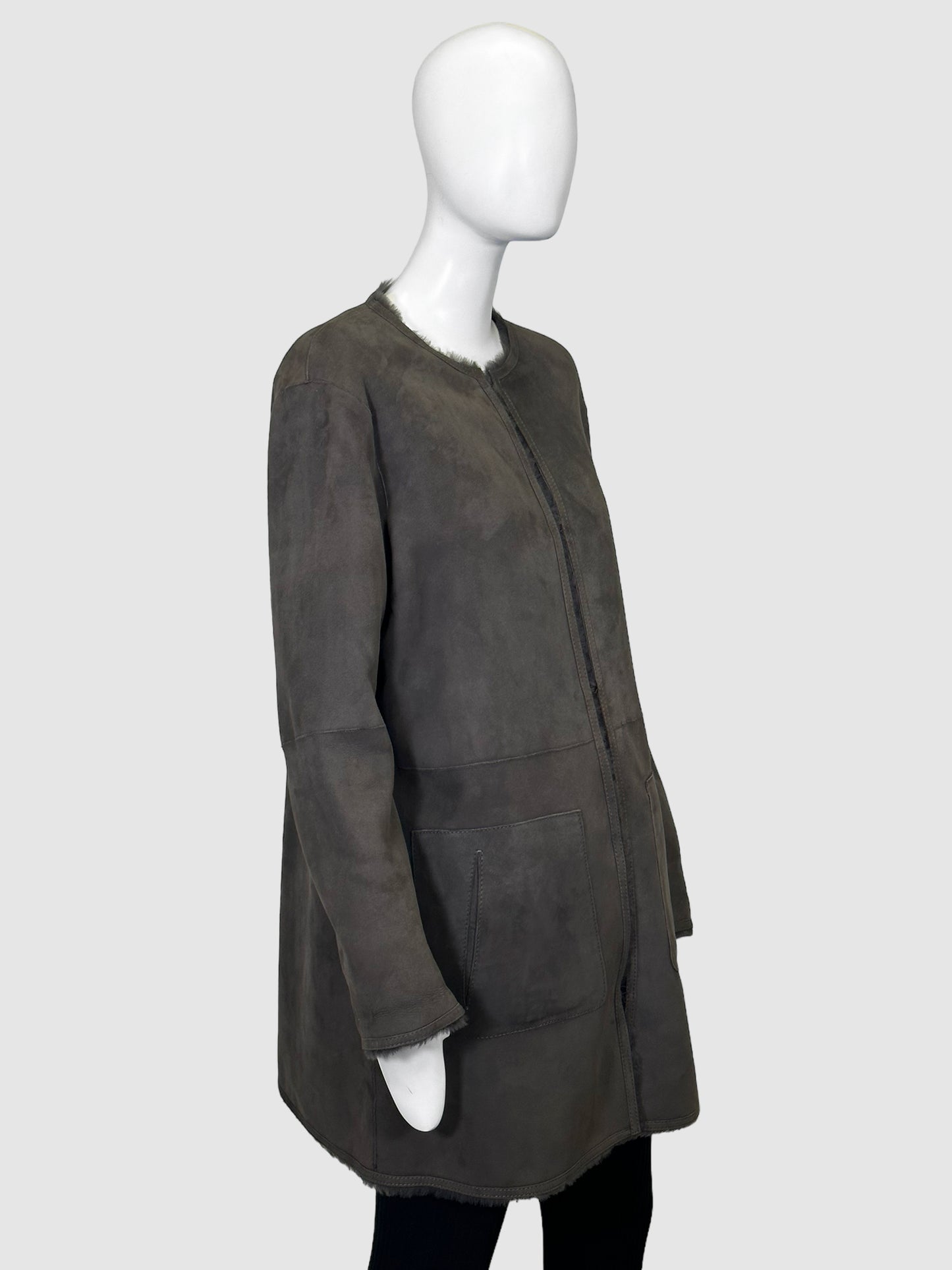 Reversible Shearling Coat - Size 6