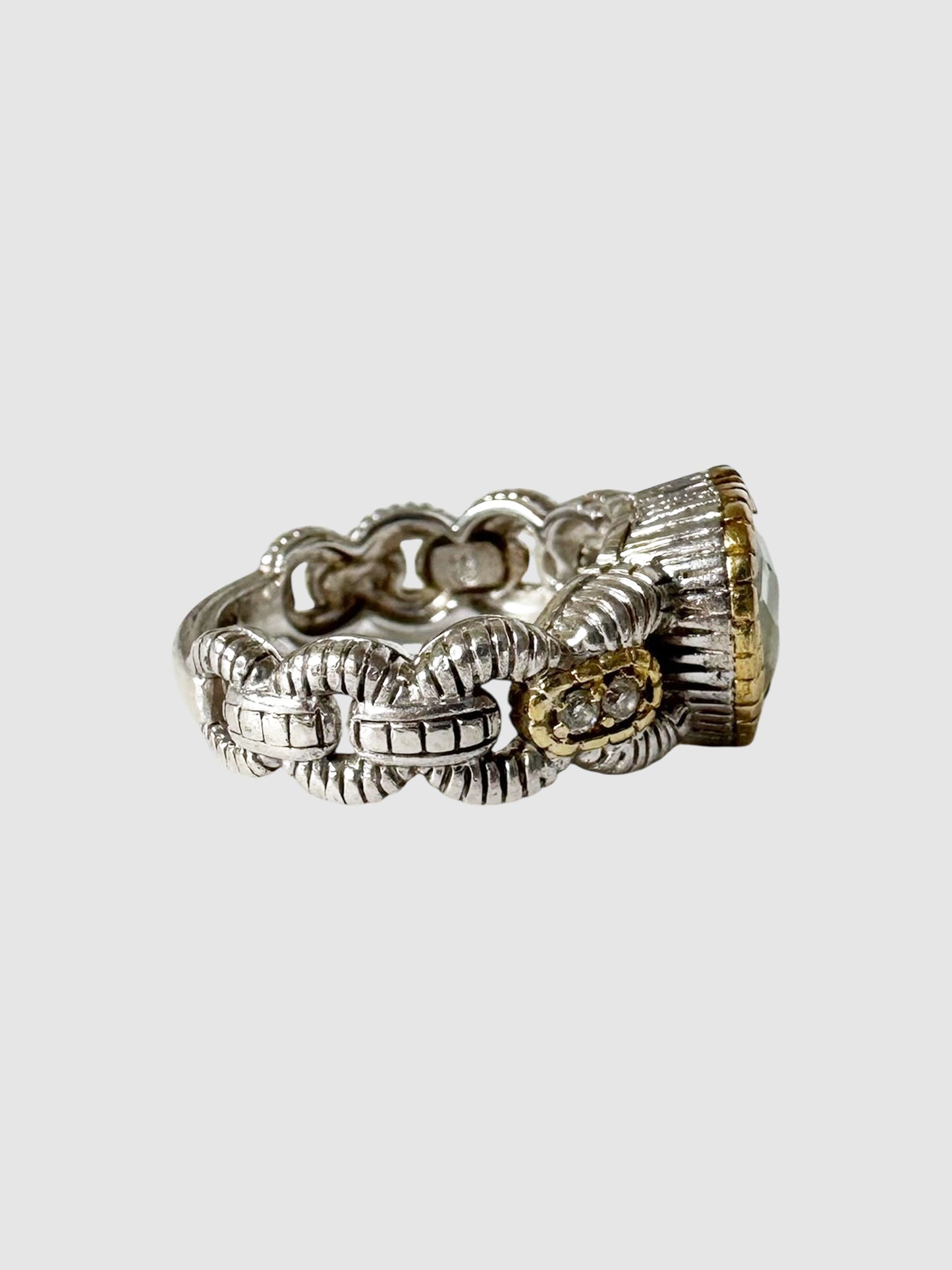 Two-Tone Heart Ring