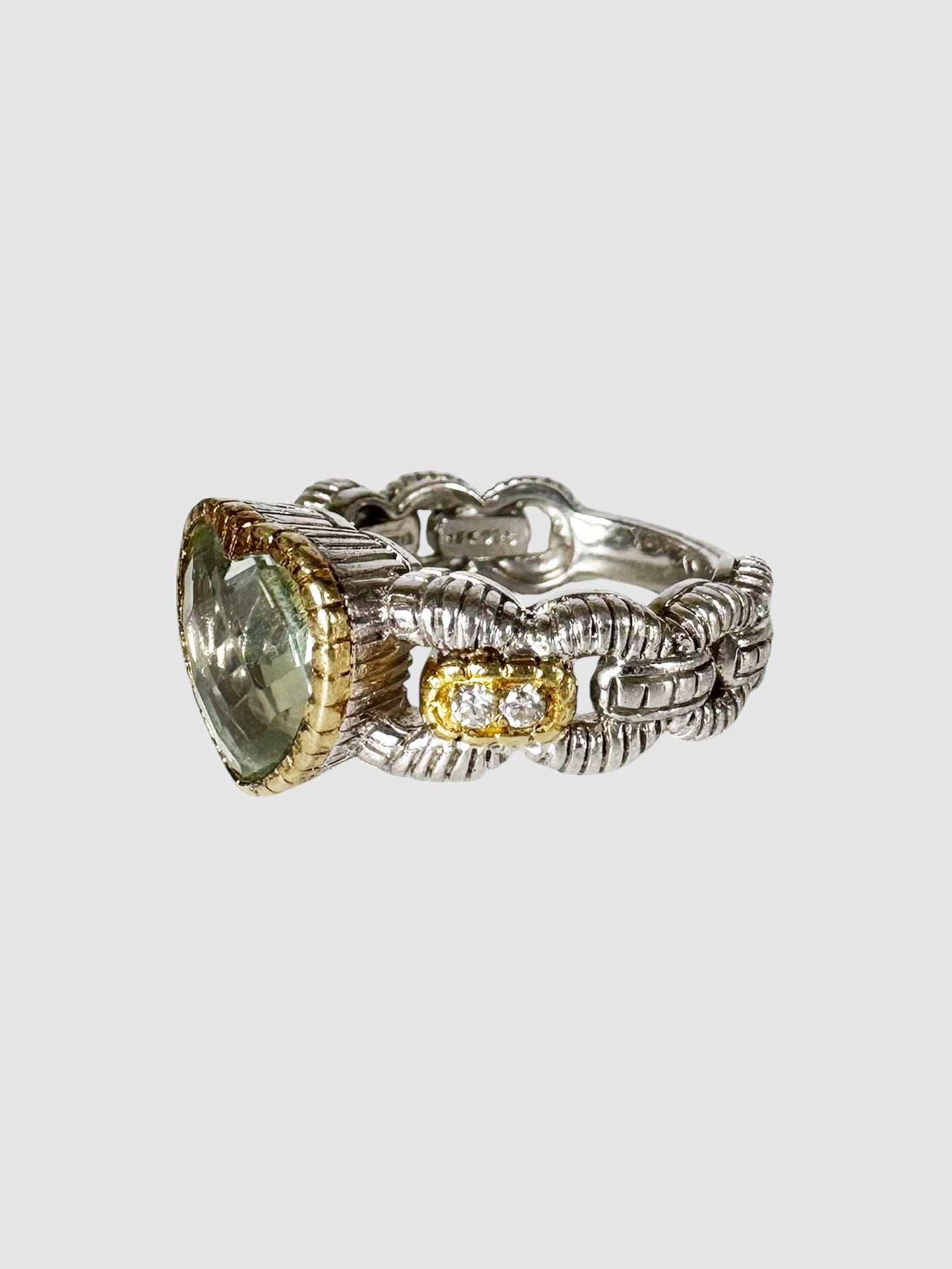 Two-Tone Heart Ring
