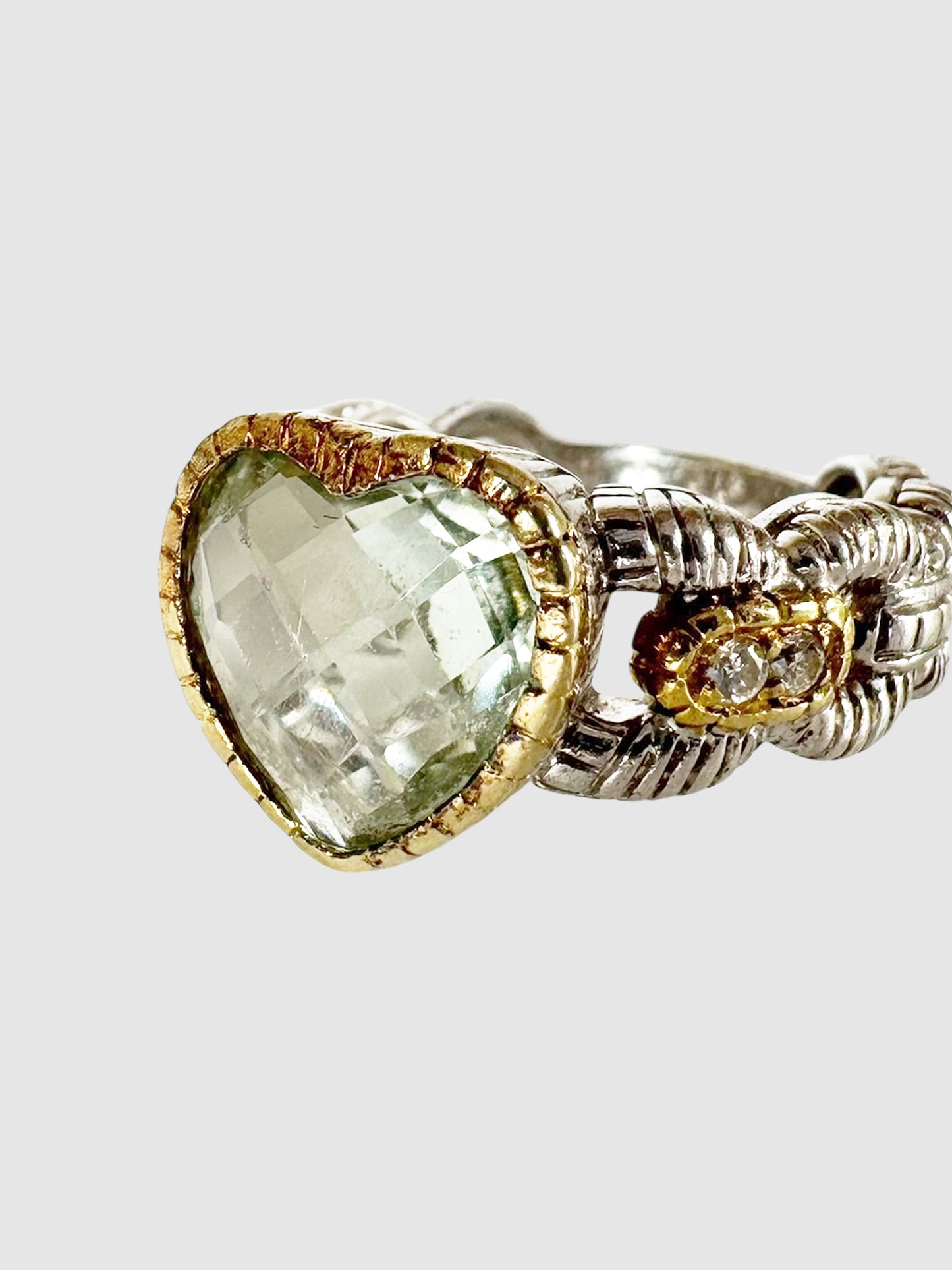 Two-Tone Heart Ring