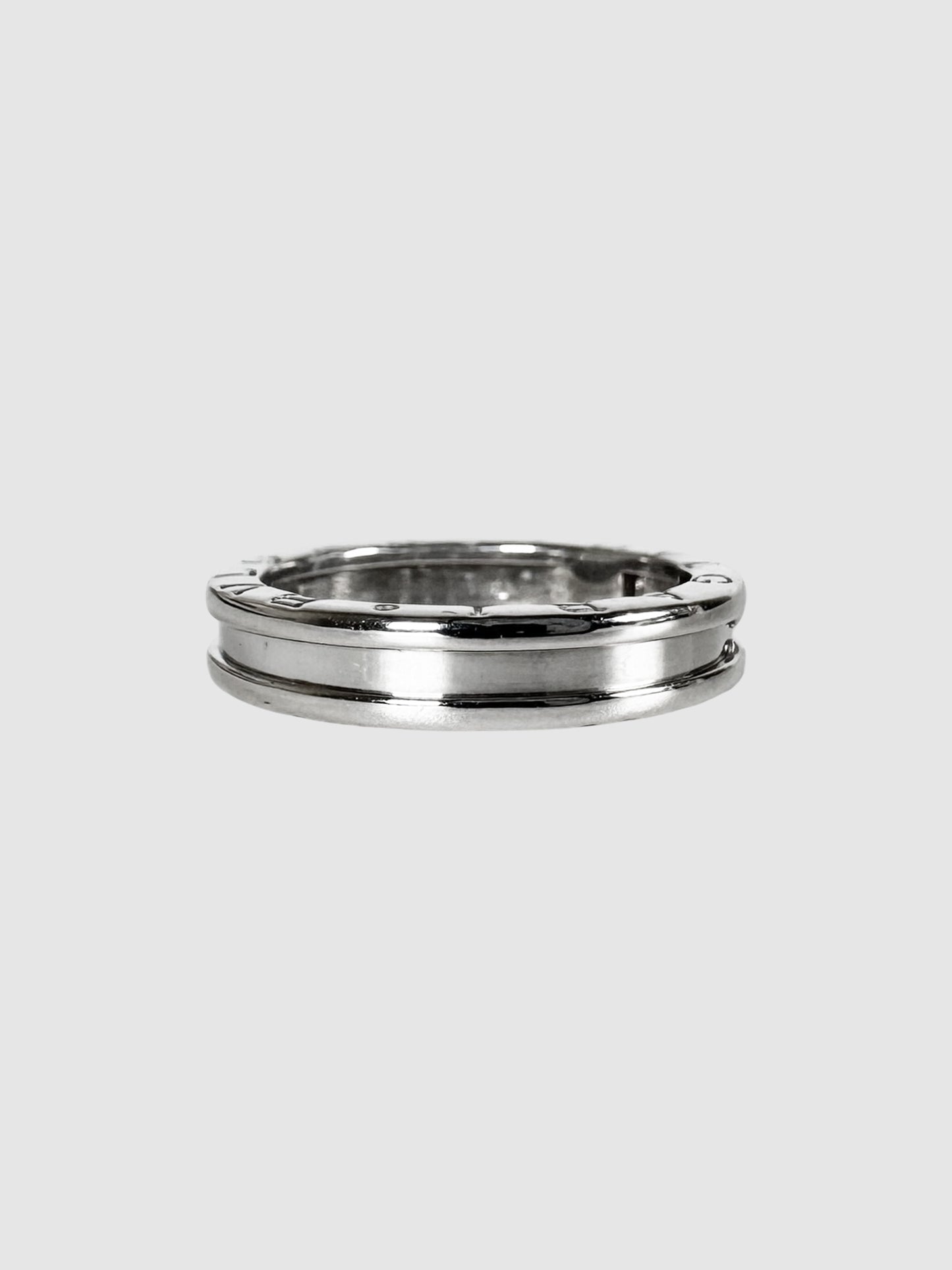 Bvlgari 18K White Gold B.Zero1 One-Band Ring size 9 jewellery jewelry accessories luxury designer resale consignment secondhand Toronto Canada