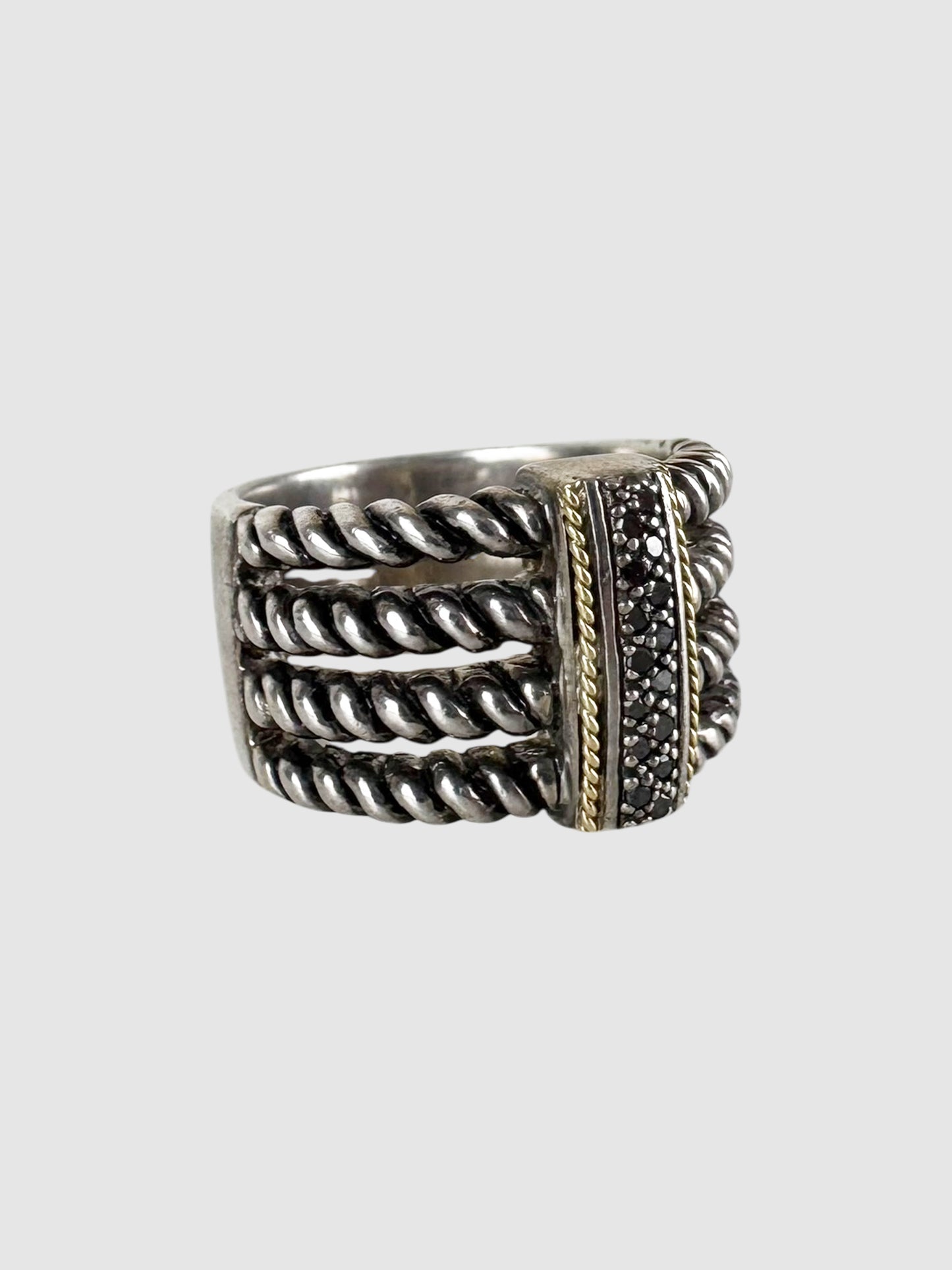 Two-Tone Layered Diamond Ring
