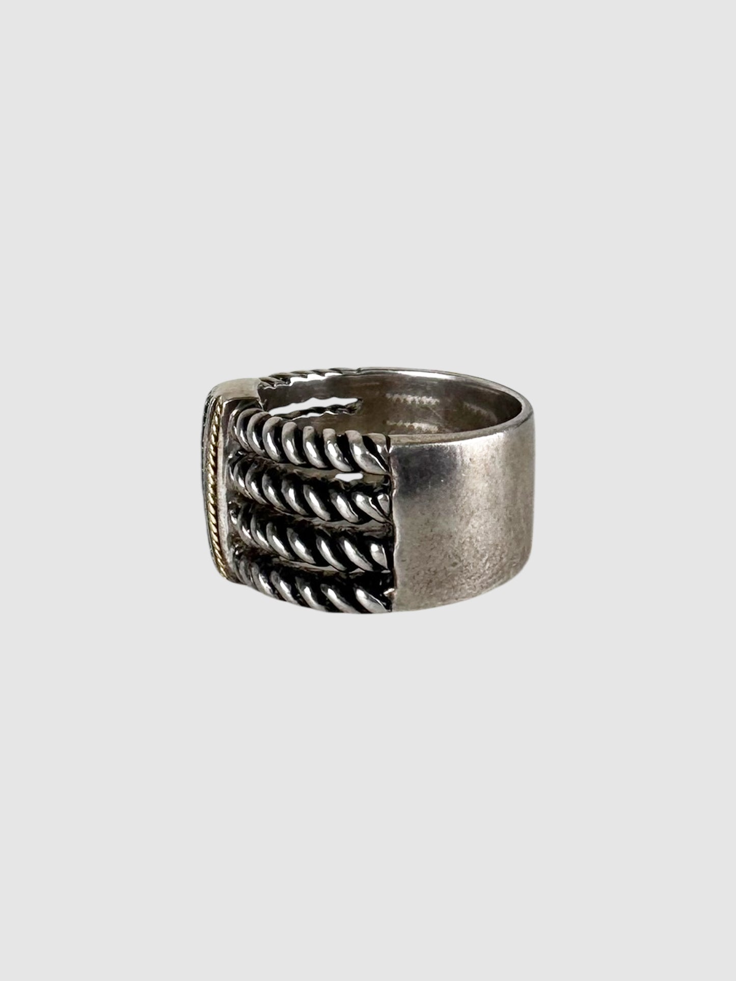 Two-Tone Layered Diamond Ring