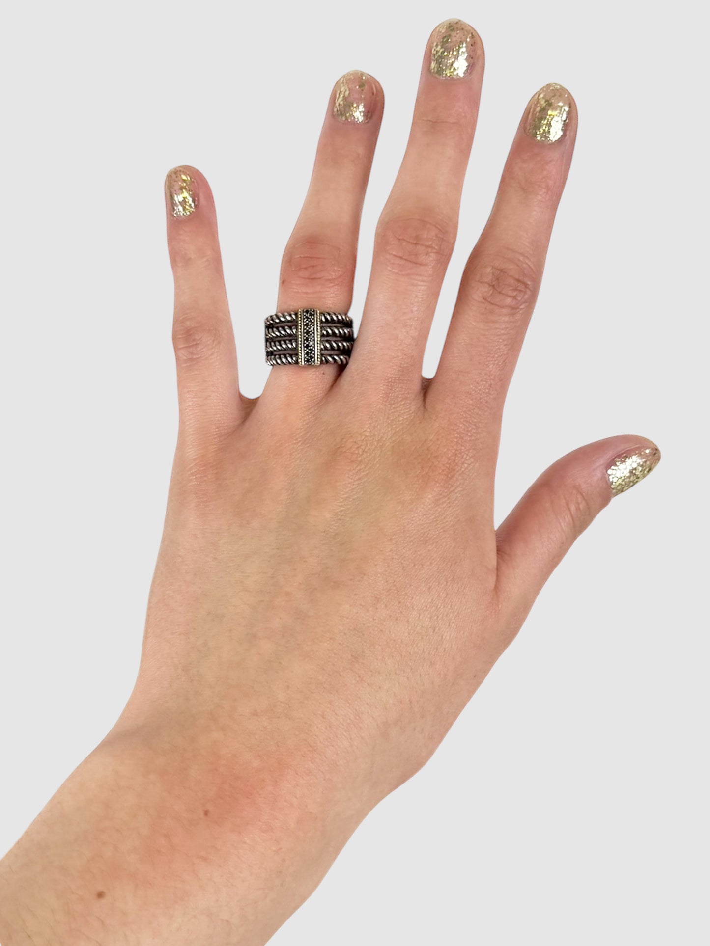 Two-Tone Layered Diamond Ring