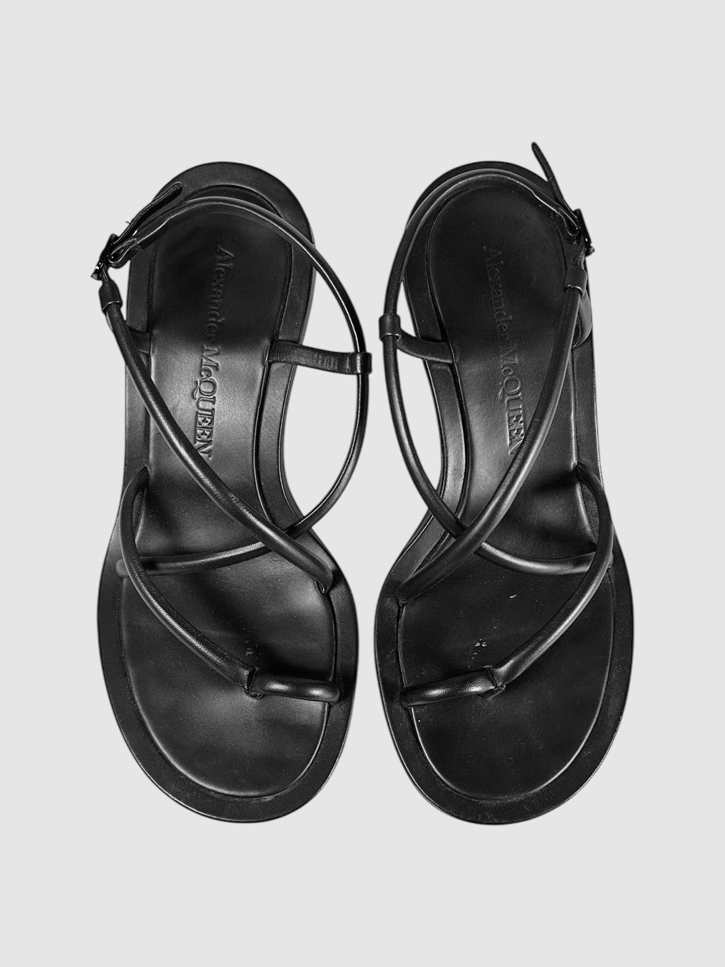 Leather Thong Pumps - Size 38