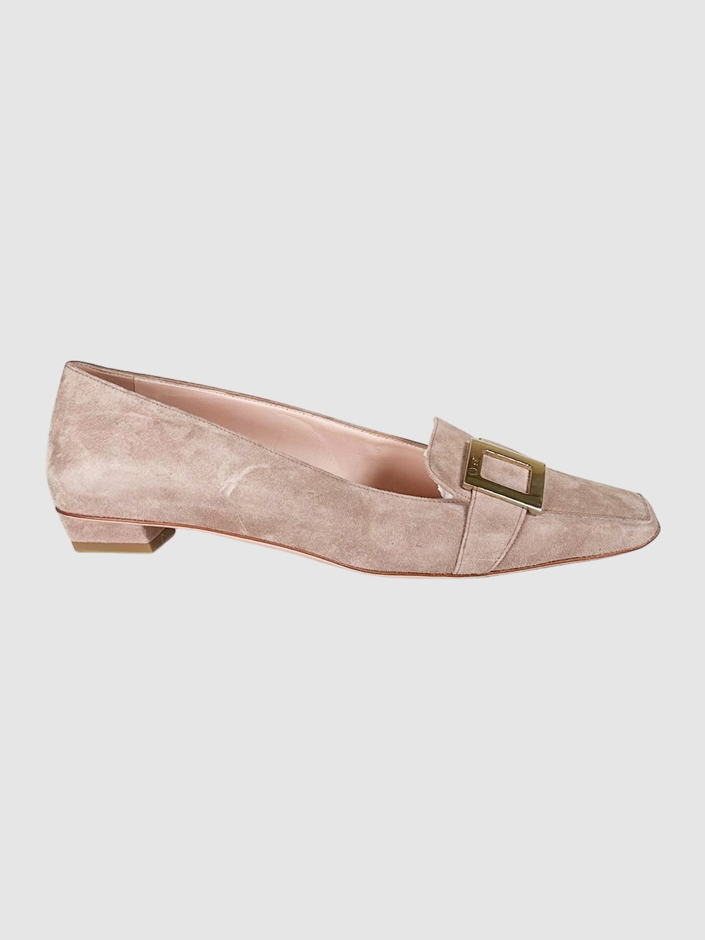 Suede Buckle Loafers