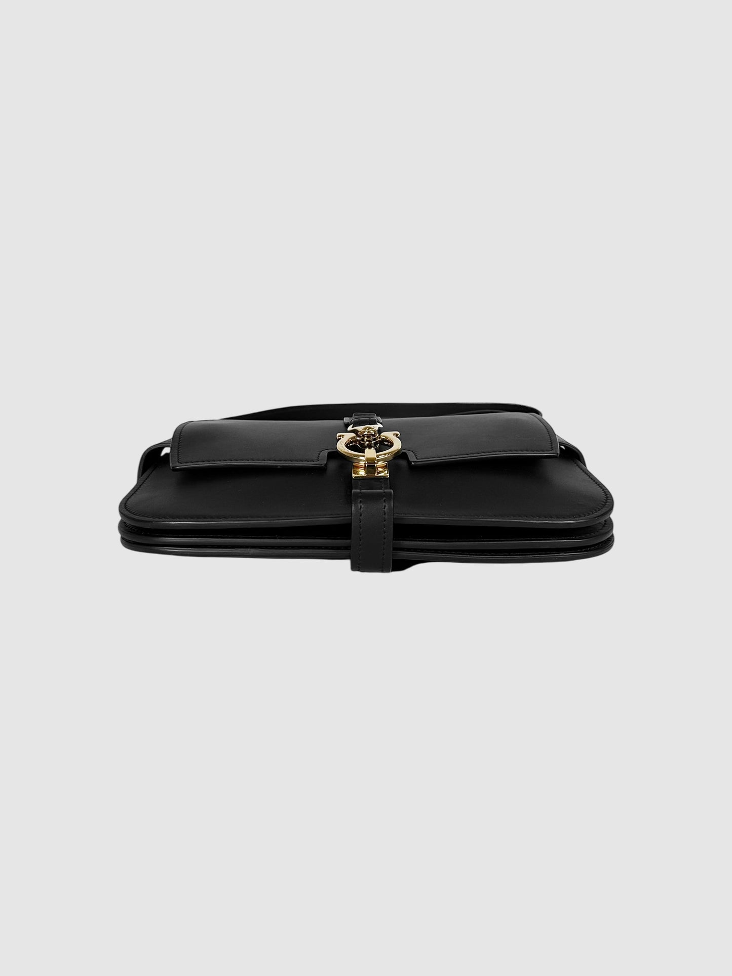 Leather Gancini Crossbody Bag