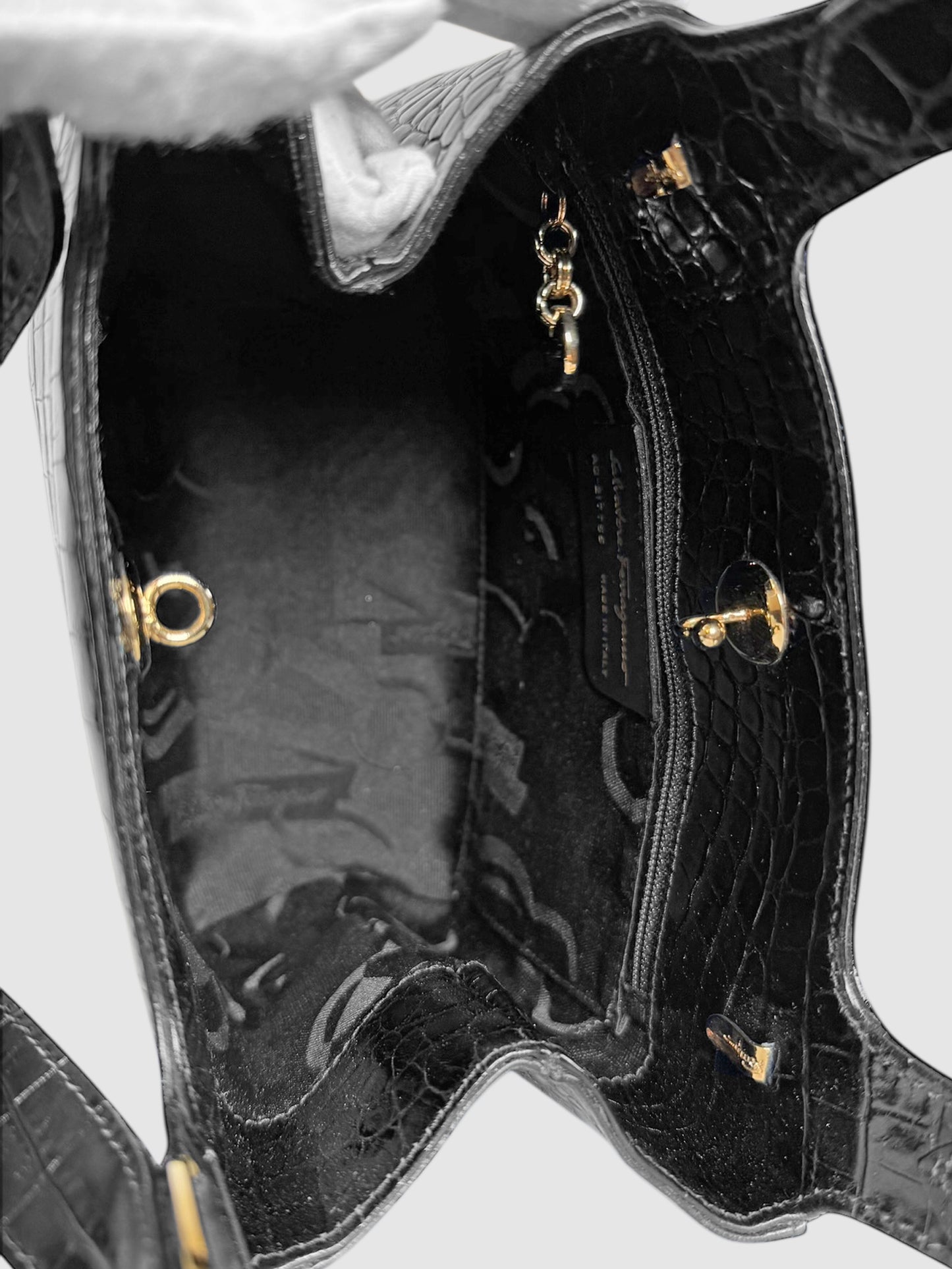 Croc-Embossed Bag