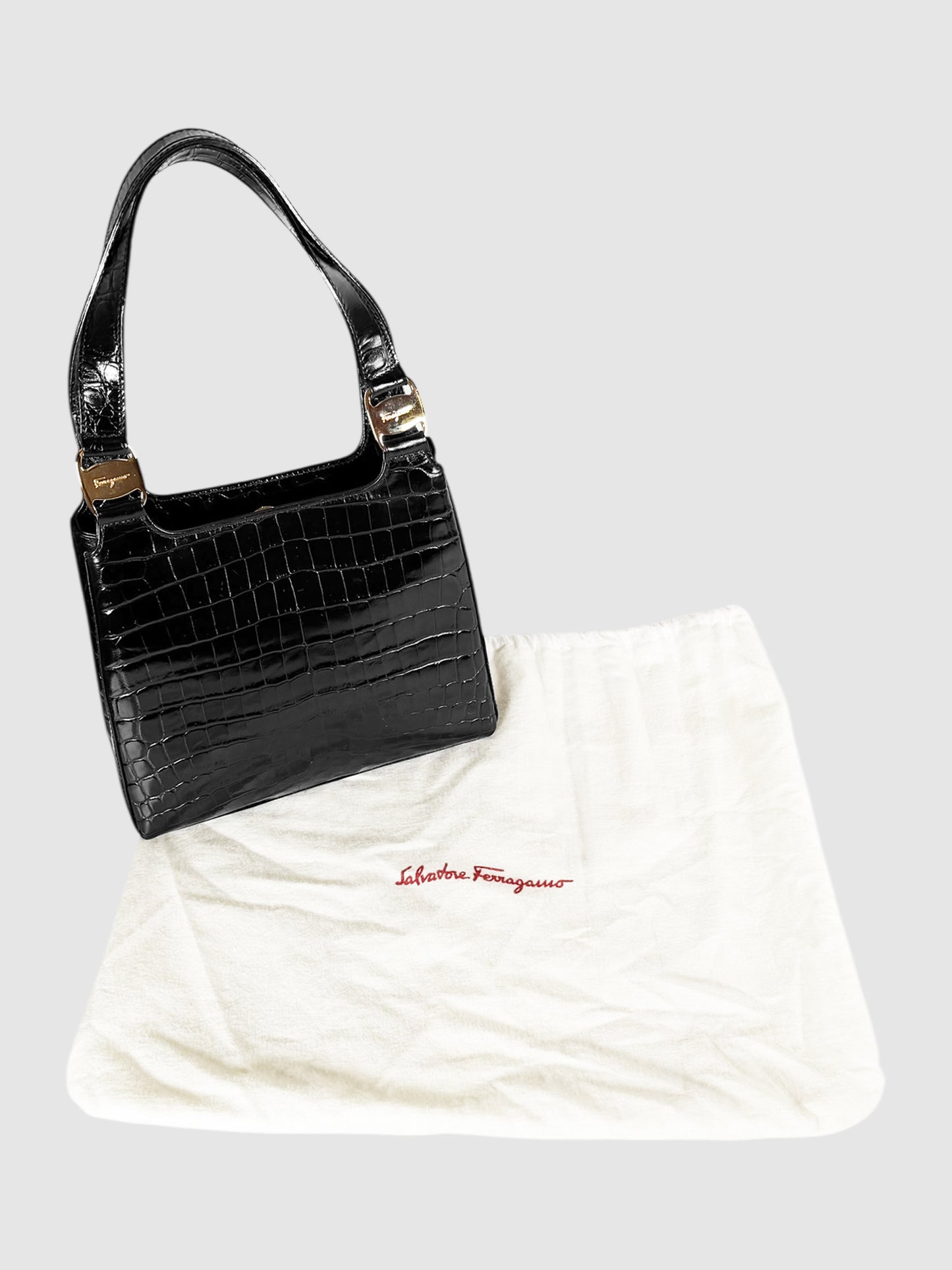 Croc-Embossed Bag