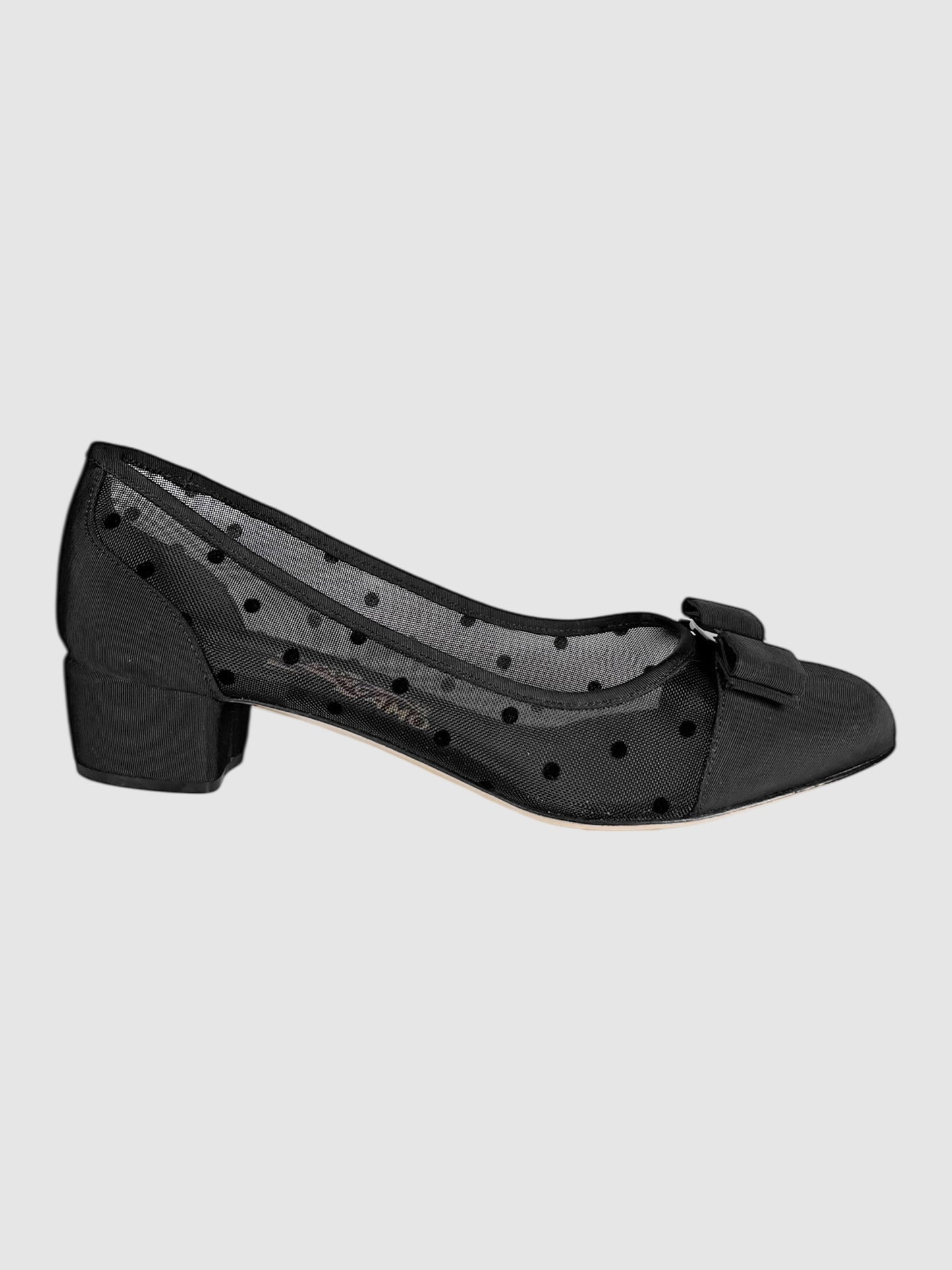Dotted Kitten Heels
