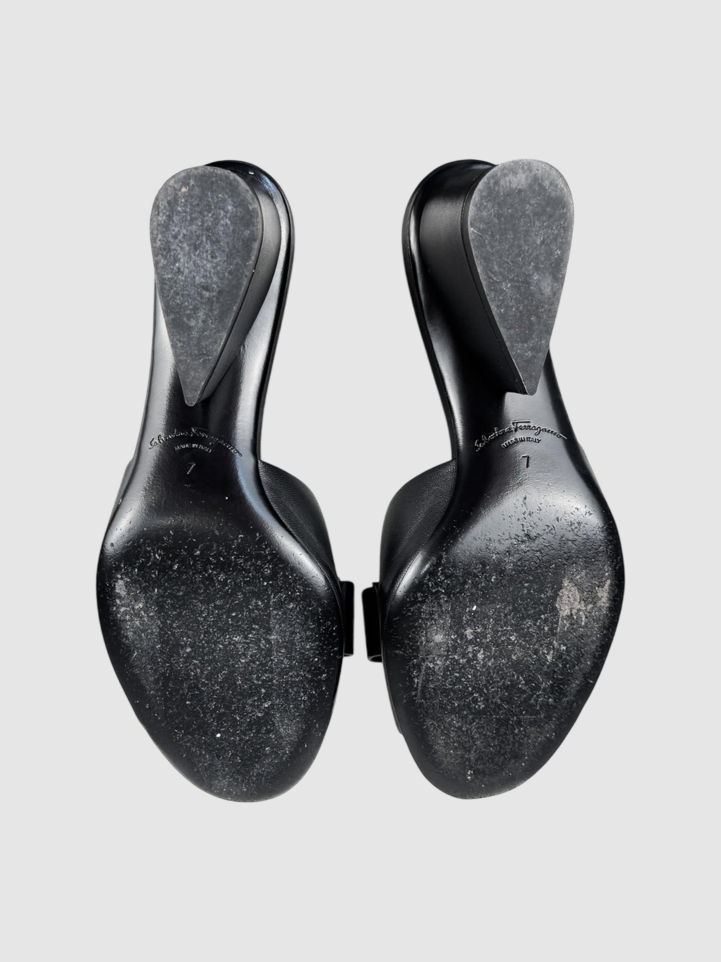 Valery Bow Heel Sandals - Size 7