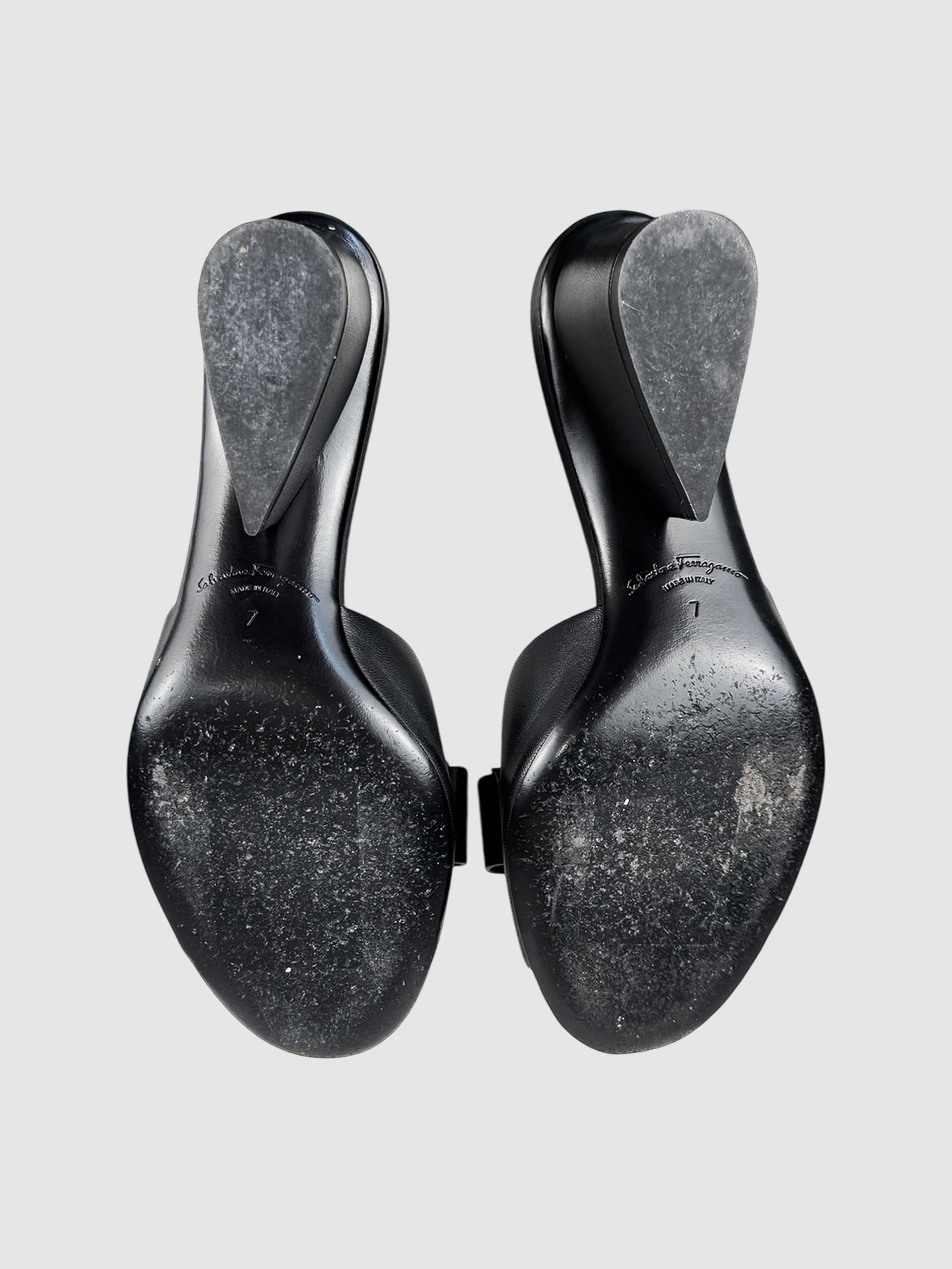 Valery Bow Heel Sandals - Size 7