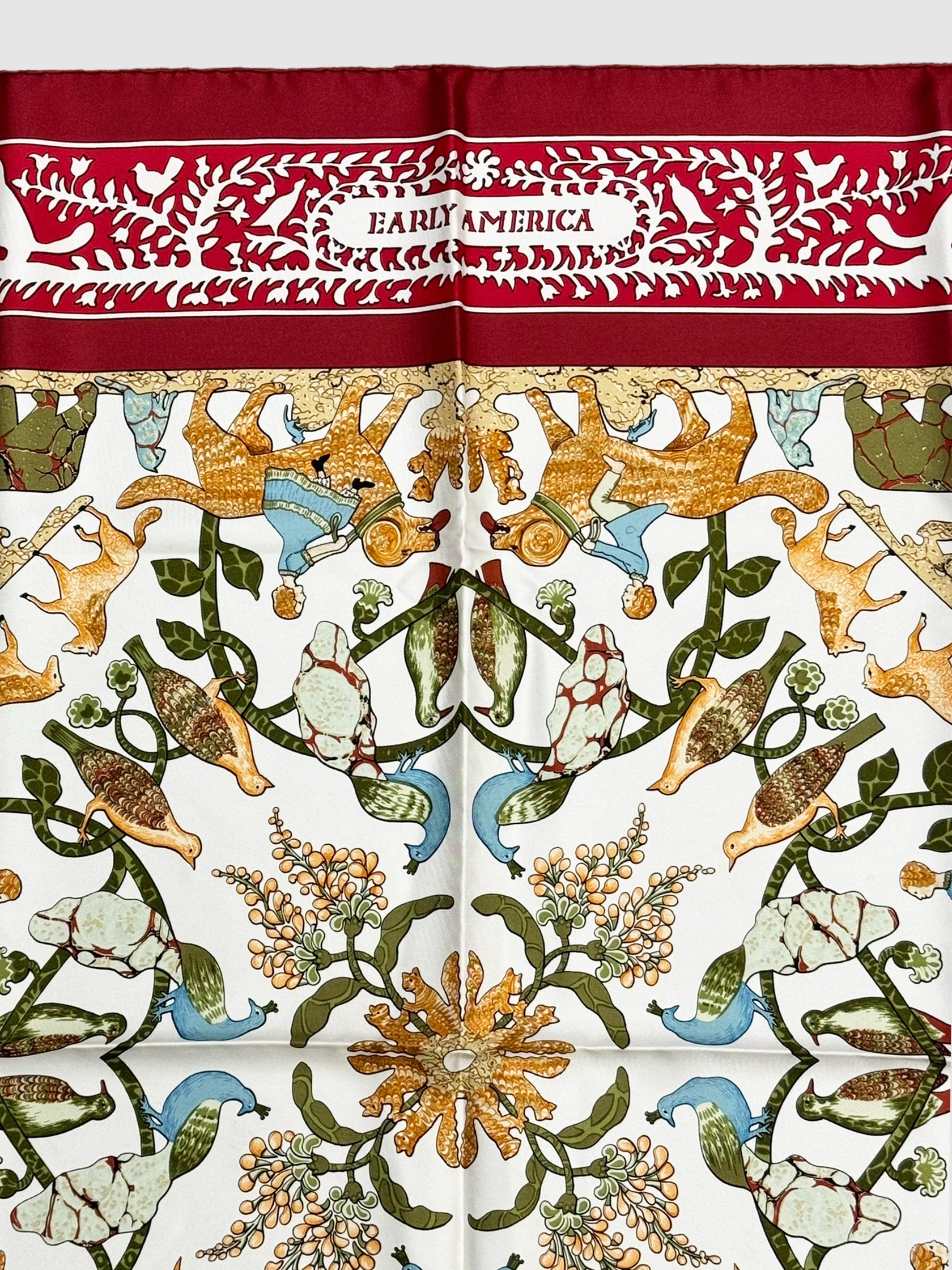1970 "Early America" Silk Scarf