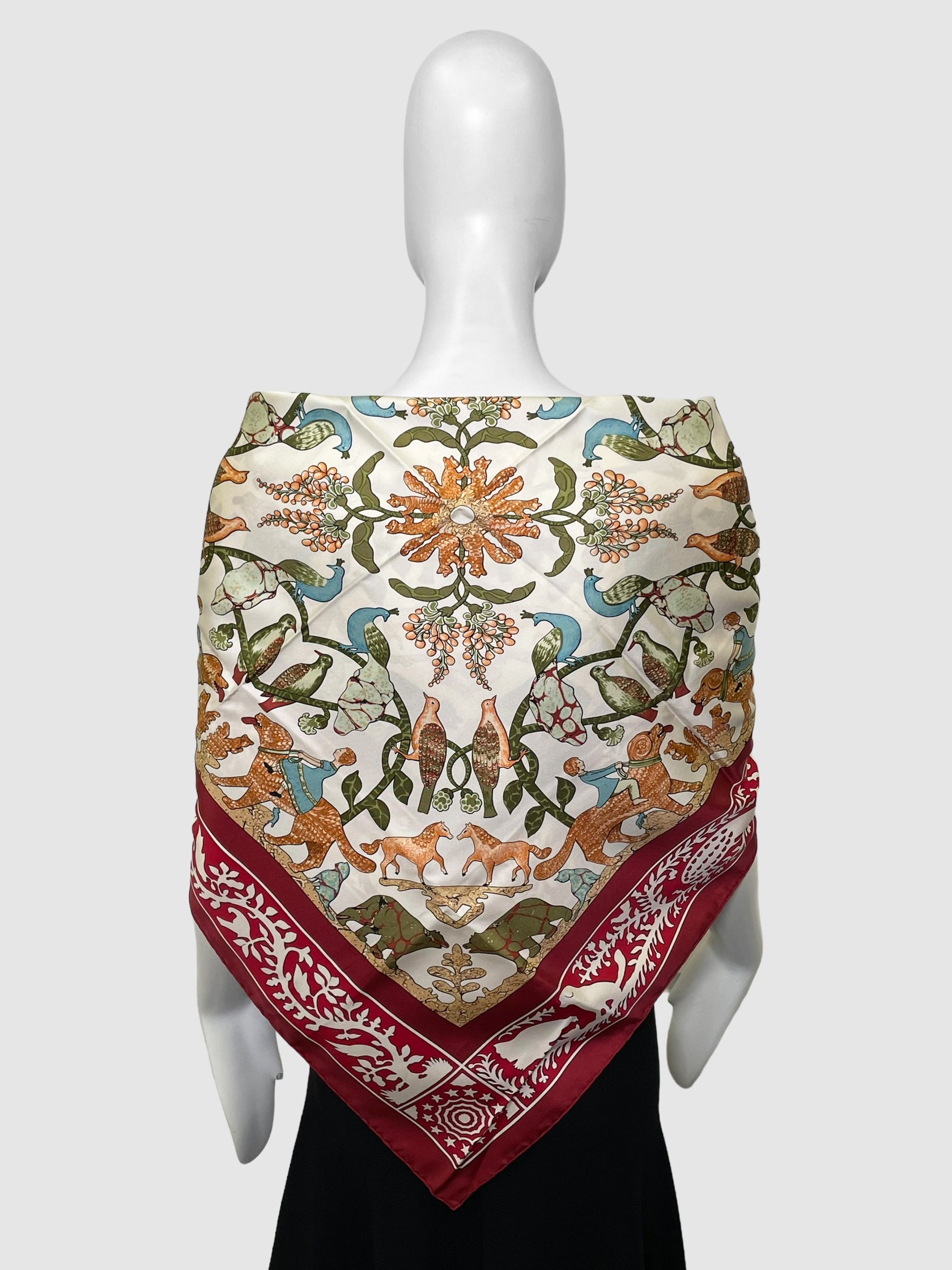 1970 "Early America" Silk Scarf