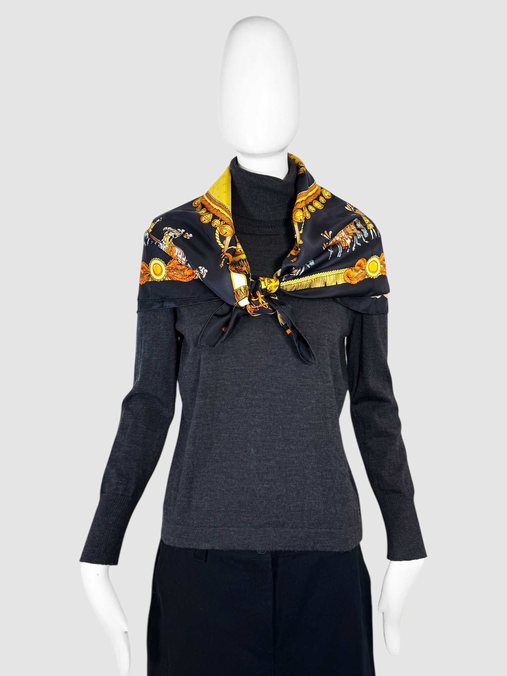 1959 "Caparaçons de la France et de L'Inde" Silk Scarf