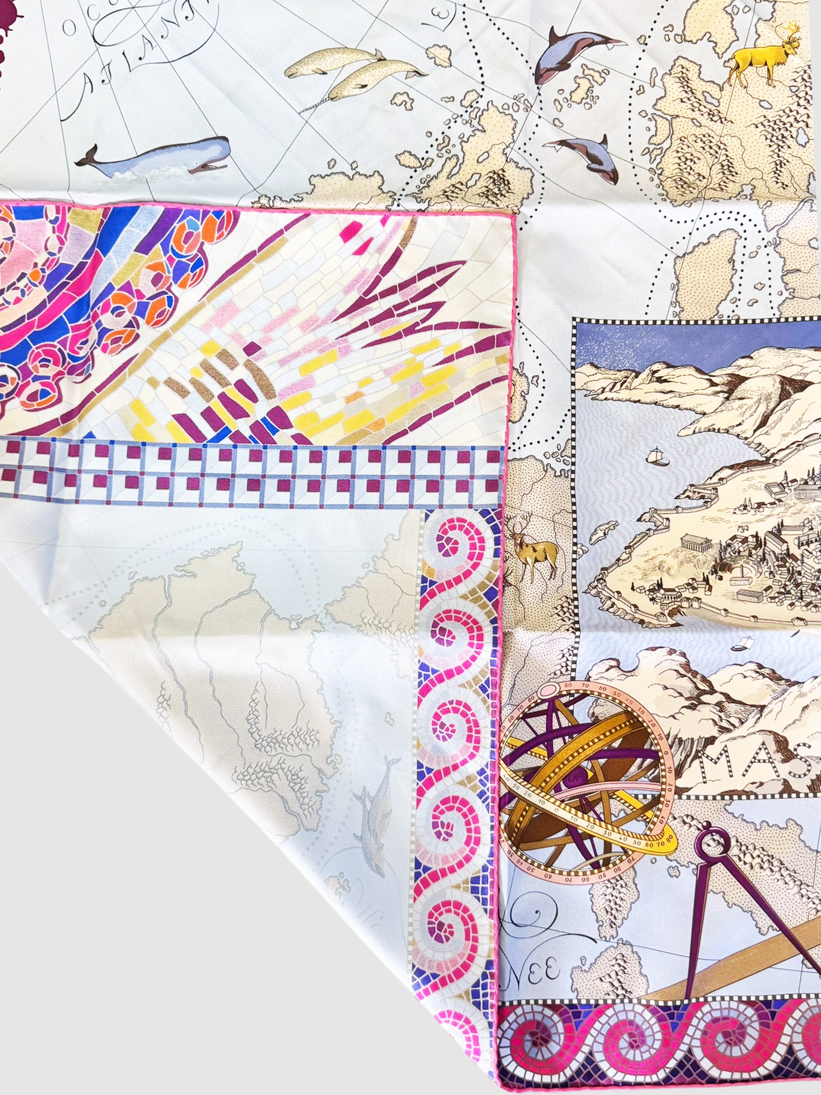"Le Voyage de Pythéas" Silk Scarf