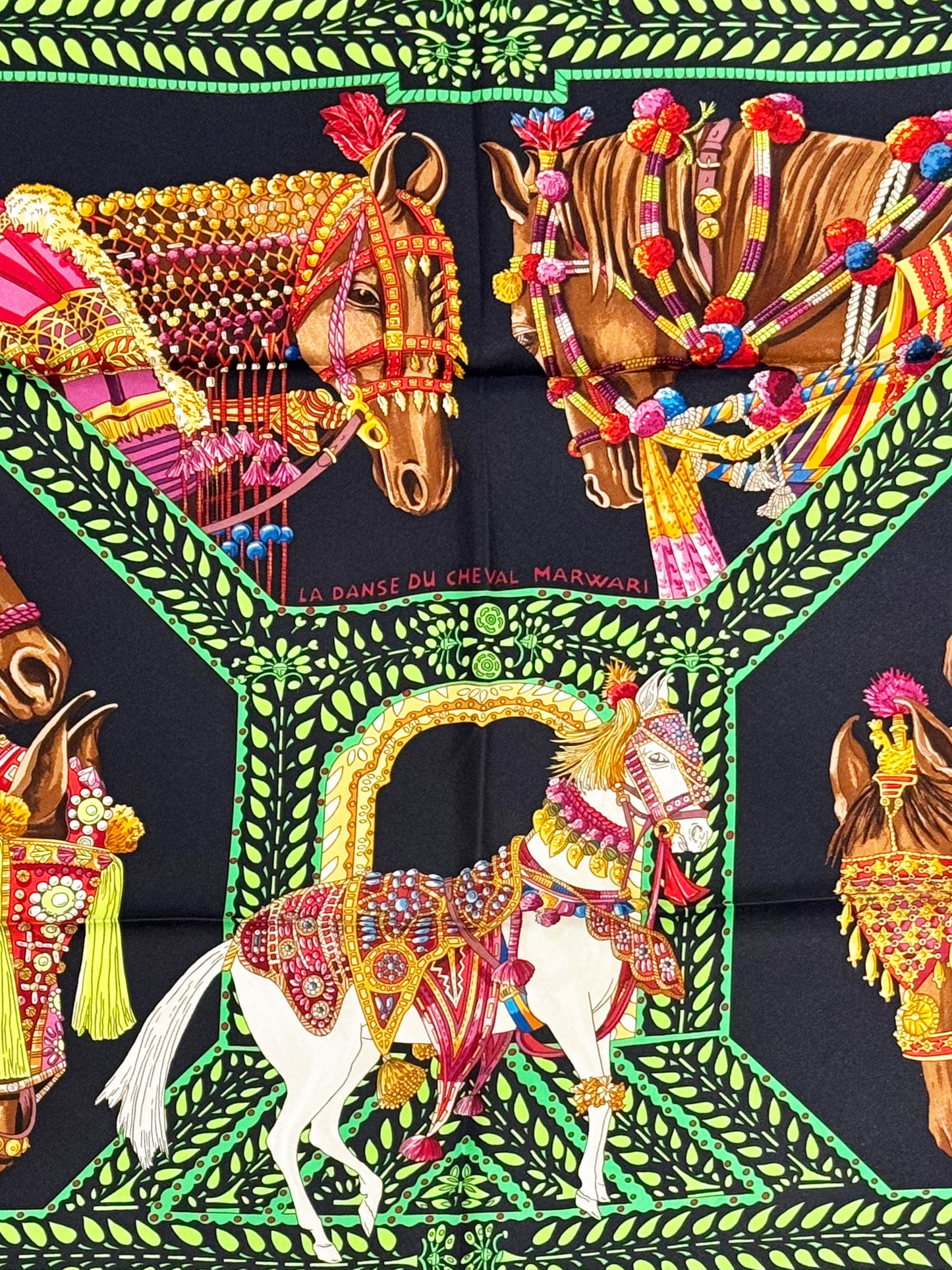 Hermès La Danse du Cheval Marwari Silk Scarf Secondhand Luxury