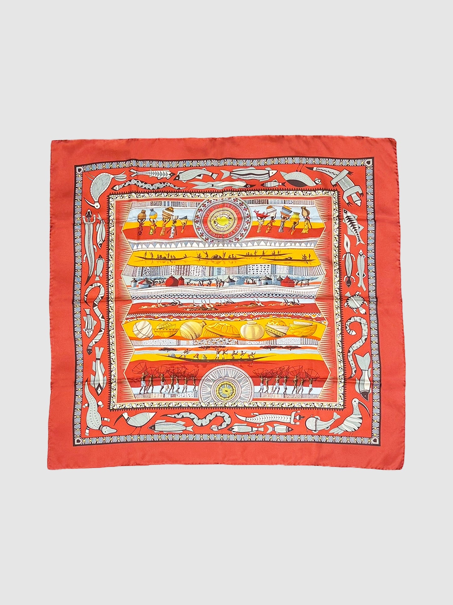 2005 "Vie du Fleuve" Silk Scarf