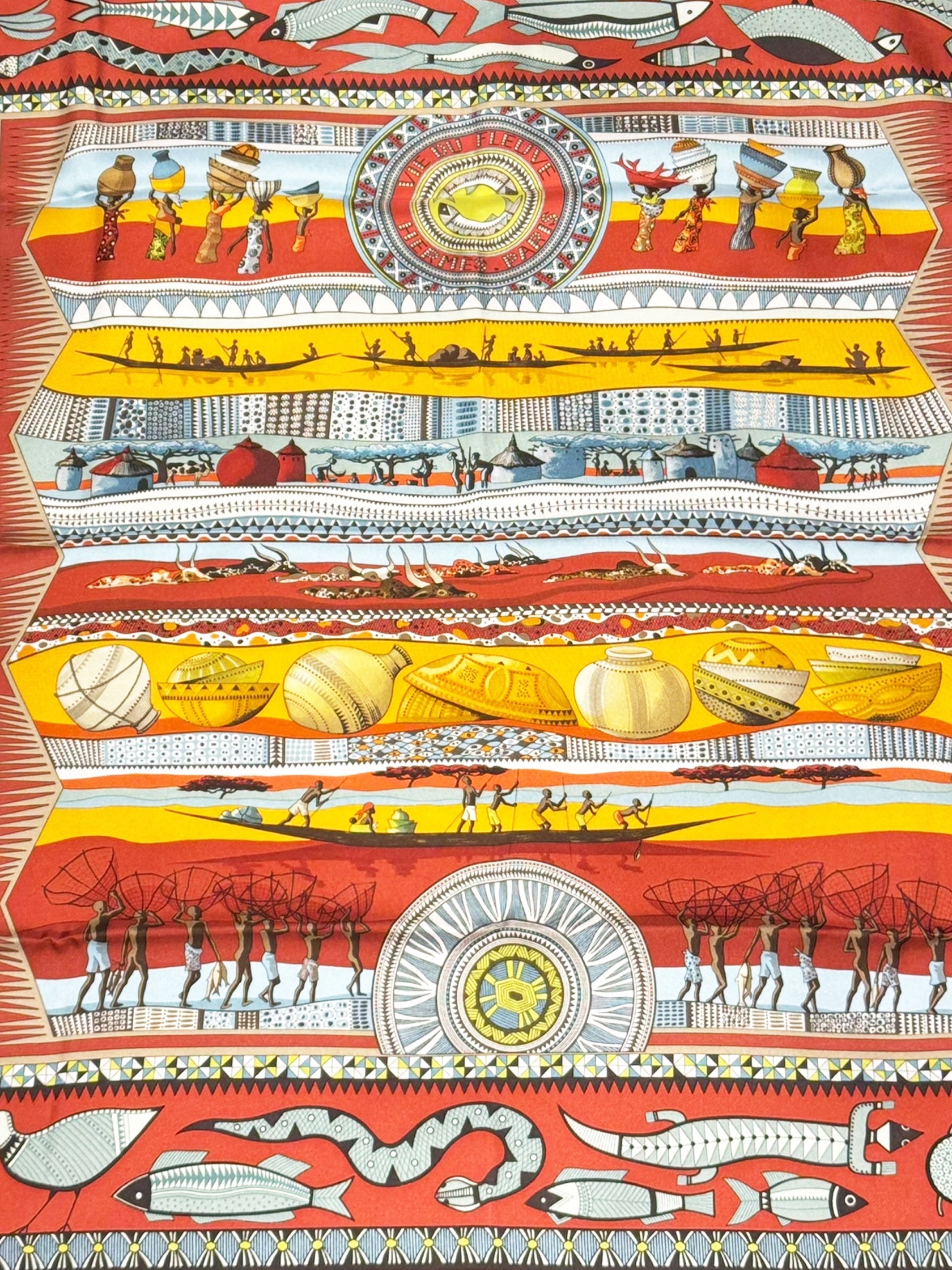 2005 "Vie du Fleuve" Silk Scarf