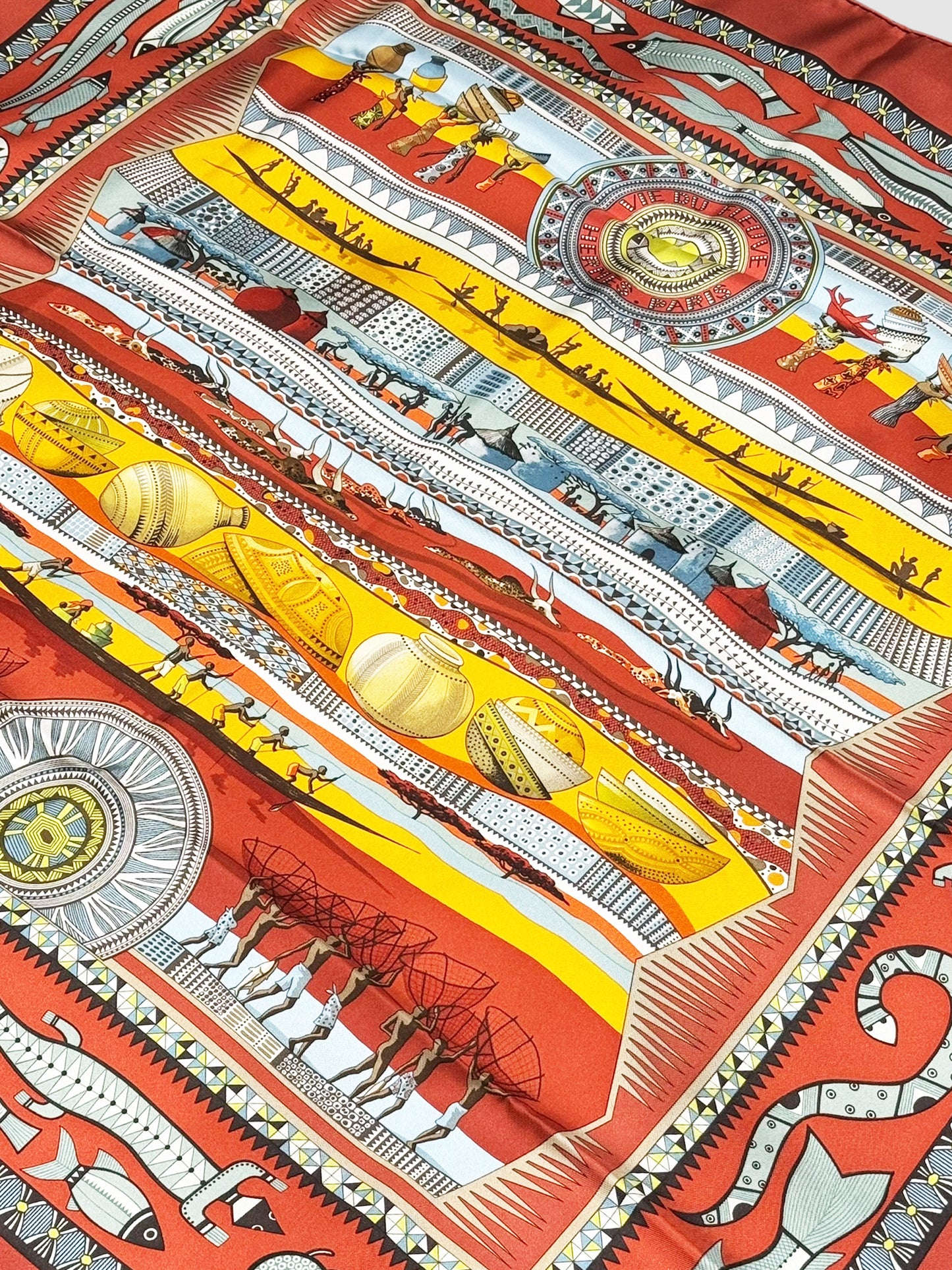2005 "Vie du Fleuve" Silk Scarf