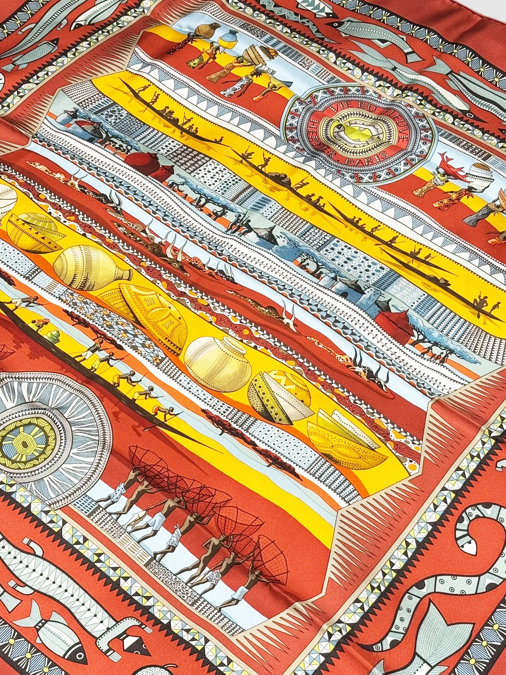 2005 "Vie du Fleuve" Silk Scarf