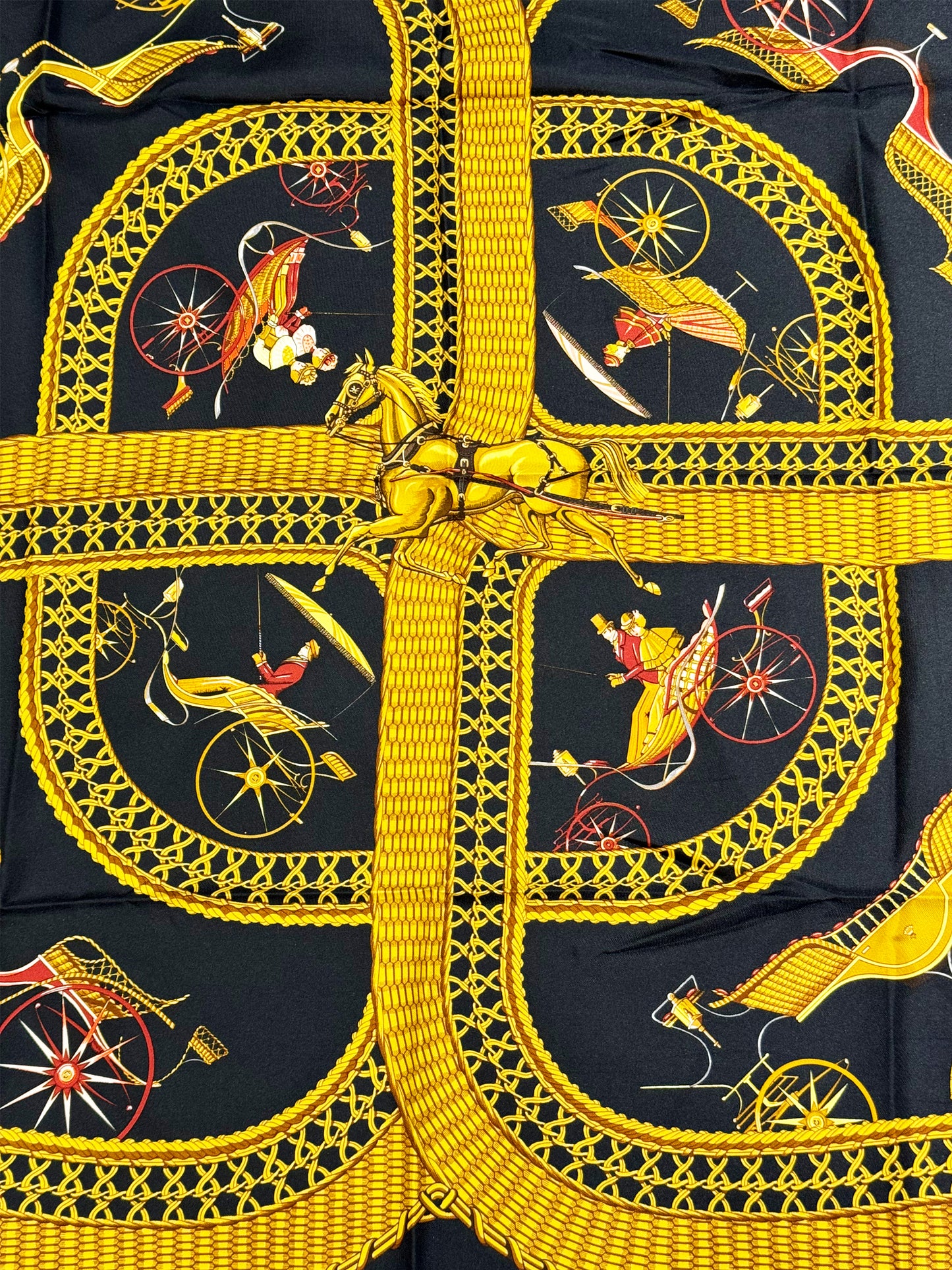 Hermès Voitures Paniers Silk Scarf